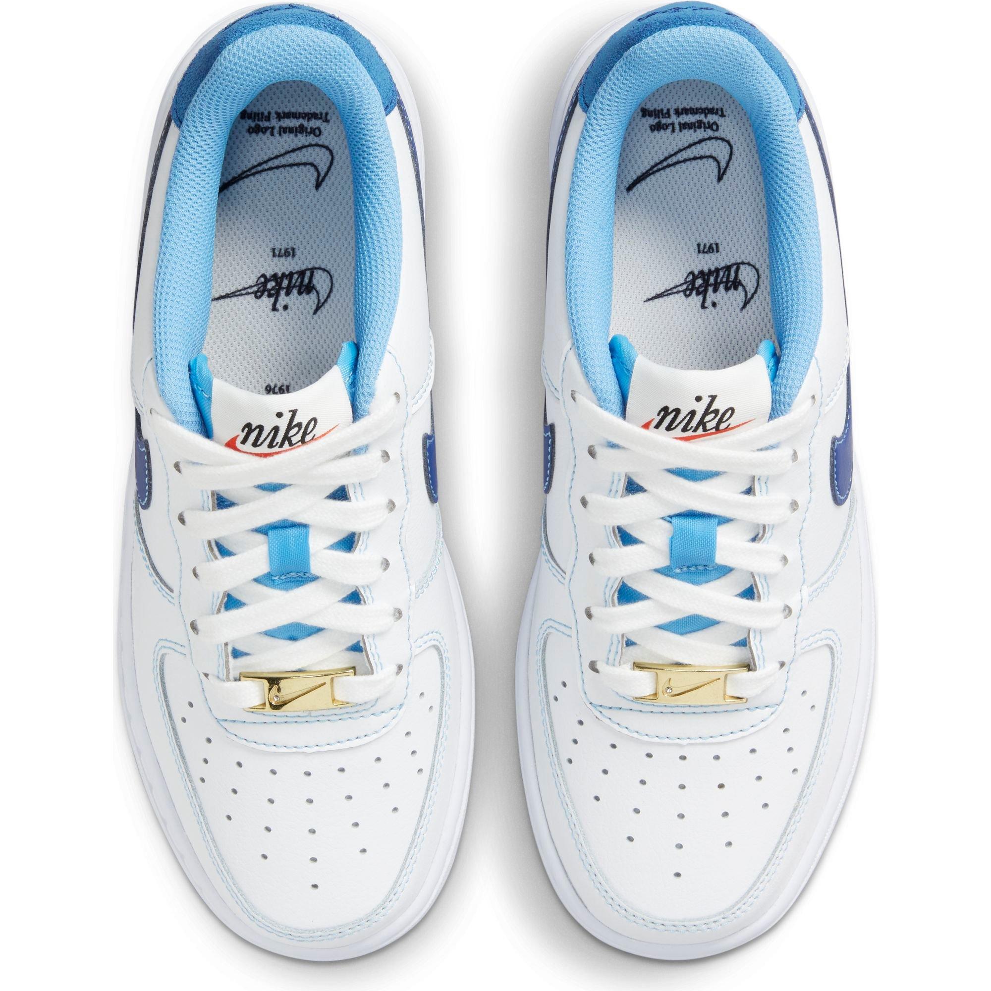 Nike Air Force 1 Low White Deep Royal Blue (GS) Kids' - CD6915-102
