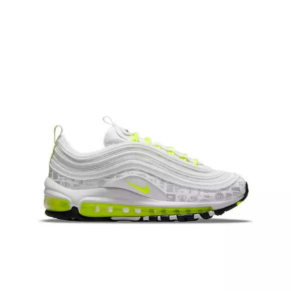 Gronden Dinkarville Intuïtie Nike Air Max 97 "White/Volt/Black/Pure Platinum" Grade School Kids' Shoe