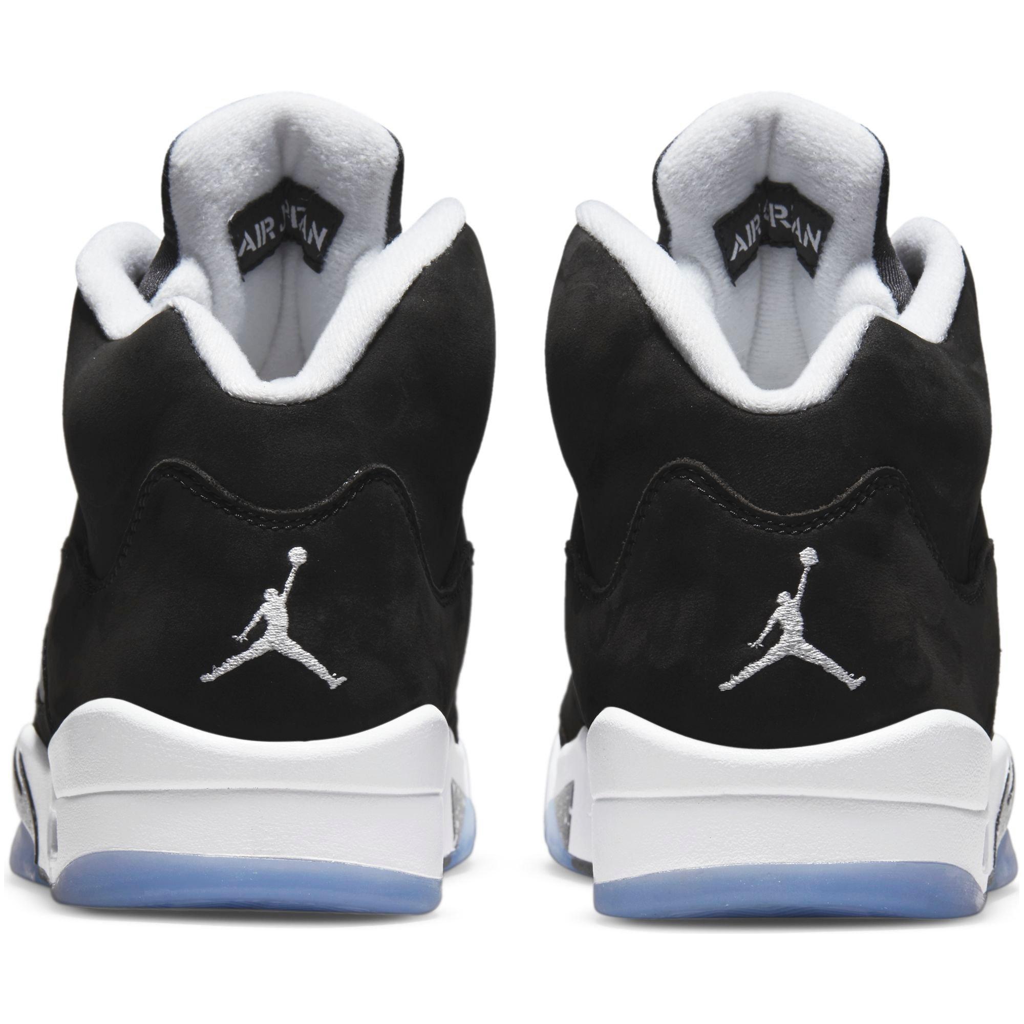 jordans 5 black and white