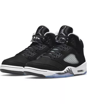 Jordan 5 Retro Black/Cool Grey/White Men's Shoe - Hibbett