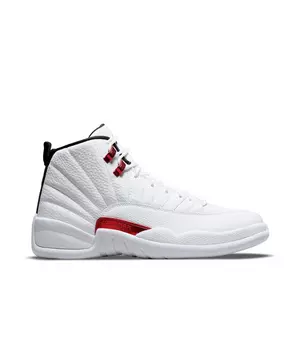 Jordan 12 Retro "White/Black/University Red" Men's Shoe Hibbett | Gear