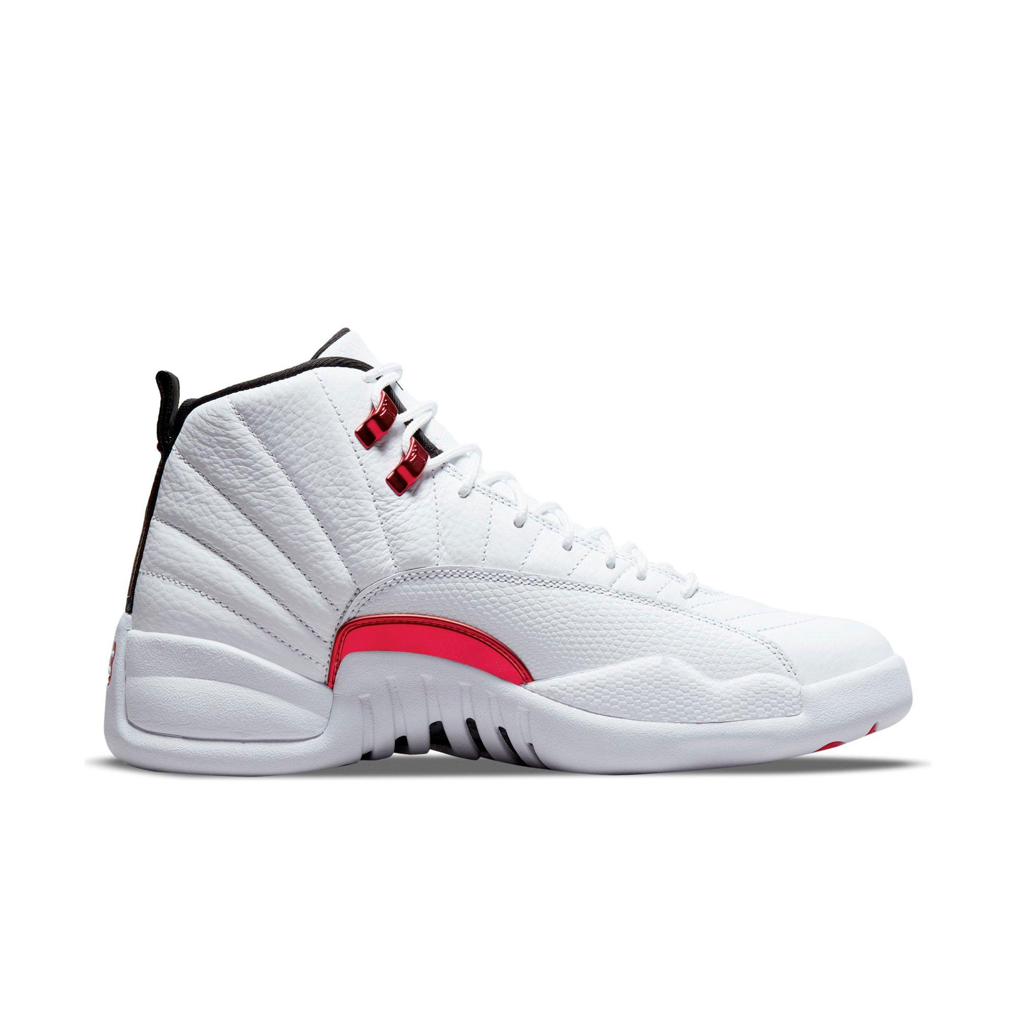 12 jordans red and white
