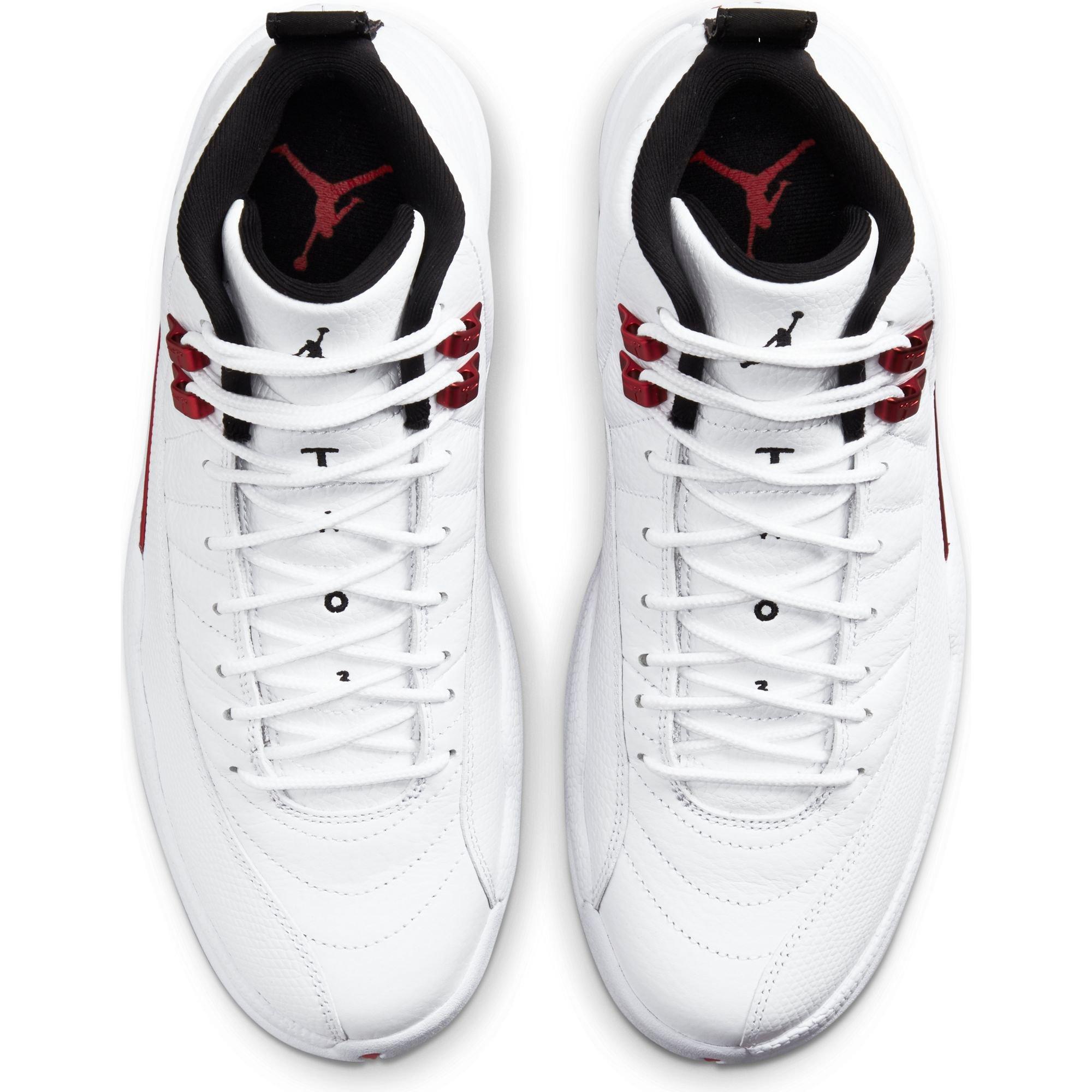 jordan white red 12