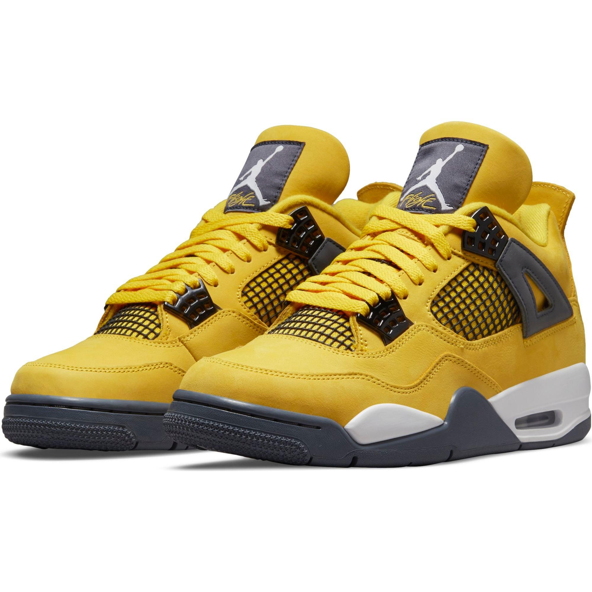 blue and yellow jordan 4s