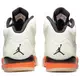 Jordan 5 Retro "Sail/Orange Blaze/Metallic Silver" Men's Shoe - WHITE/ORANGE/GREY Thumbnail View 9