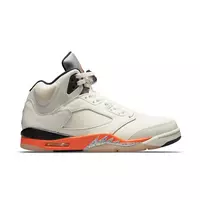 Jordan 5 Retro "Sail/Orange Blaze/Metallic Silver" Men's Shoe - WHITE/ORANGE/GREY