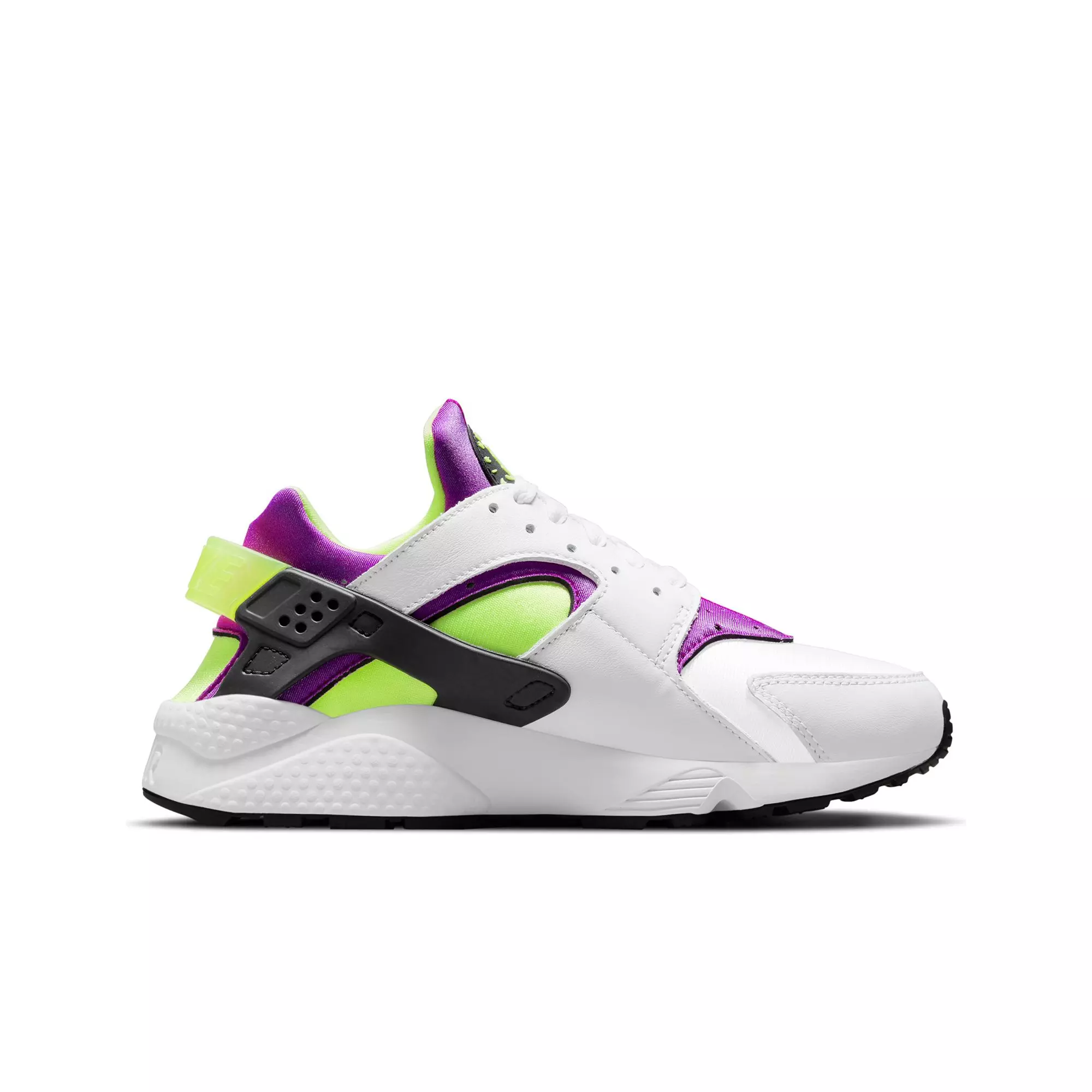 Nike Air Huarache "White/Neon Yellow/Plum/Black" Women's Shoe - WHITE/PURPLE/BLACK