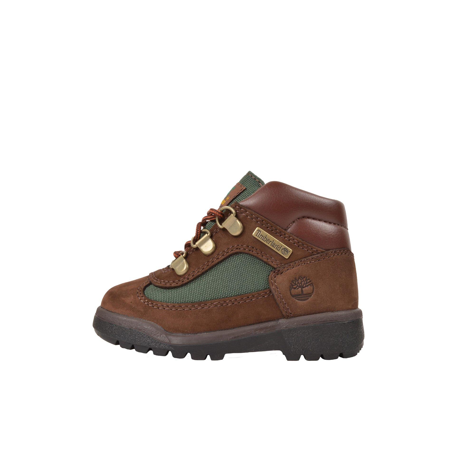 Timberland Field Mid Toddler Kids' "Brown Nubuck/Dark Olive" Hiking Boot