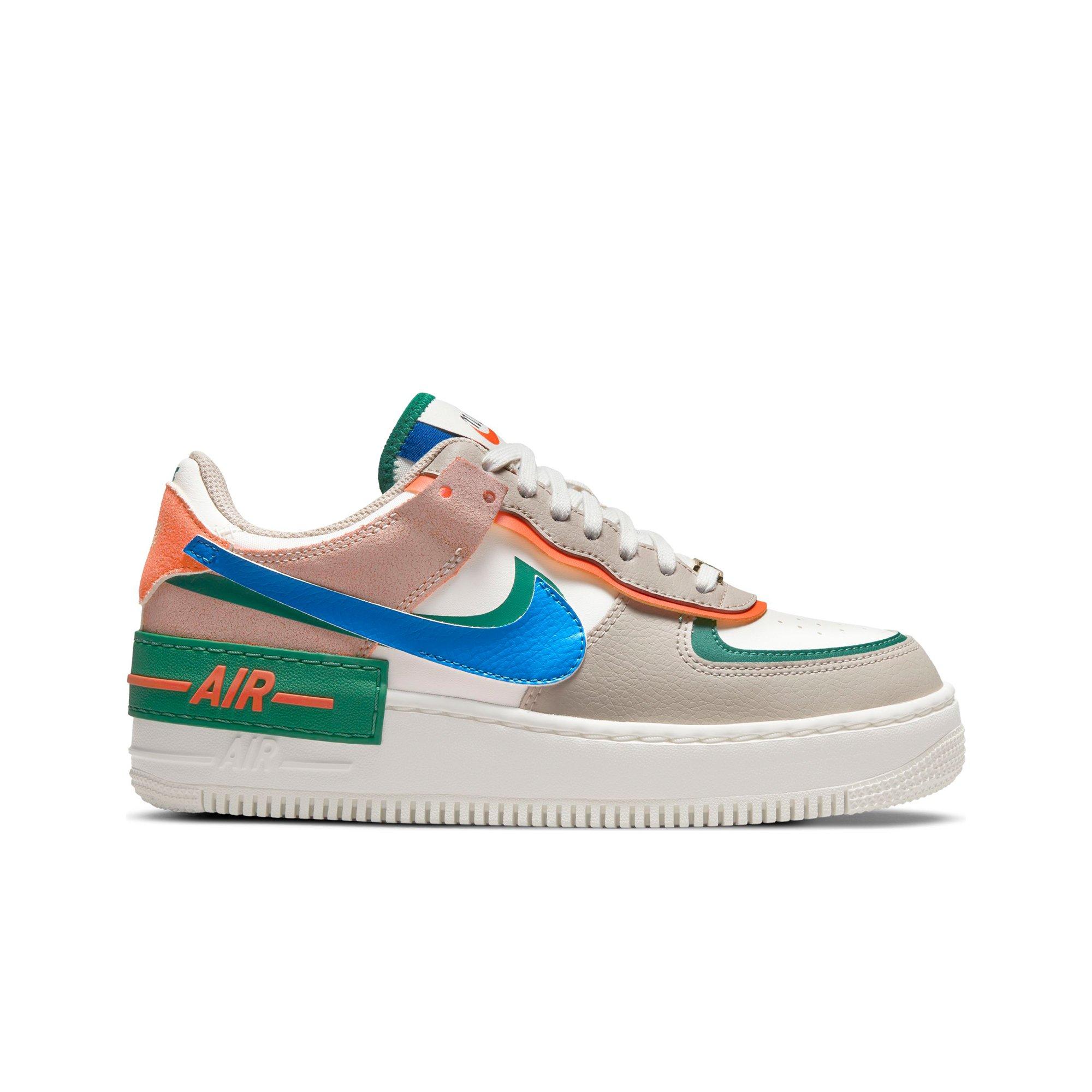 pink green blue air force 1