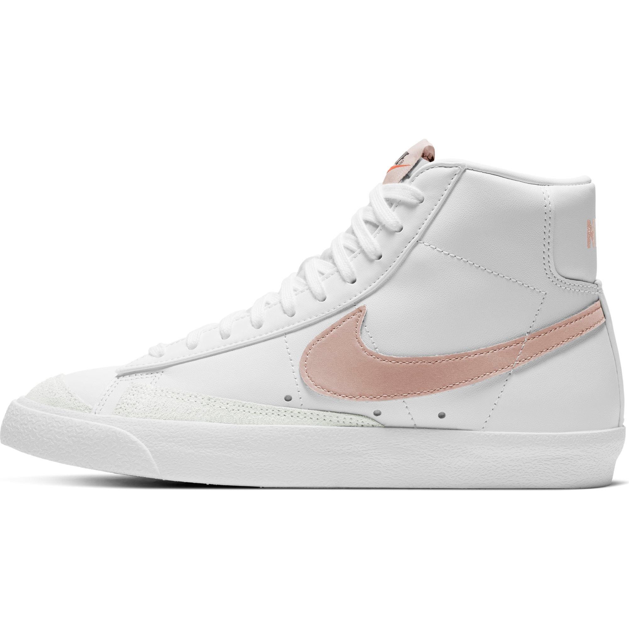 Nike Women's Blazer Mid 77 Shoes, Size 8, White/Pink