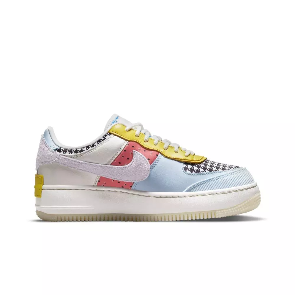 Nike Air Force 1 Shadow "Sail/Hydrogen Blue/Bright Citron" Women's Shoe - MULTI-COLOR