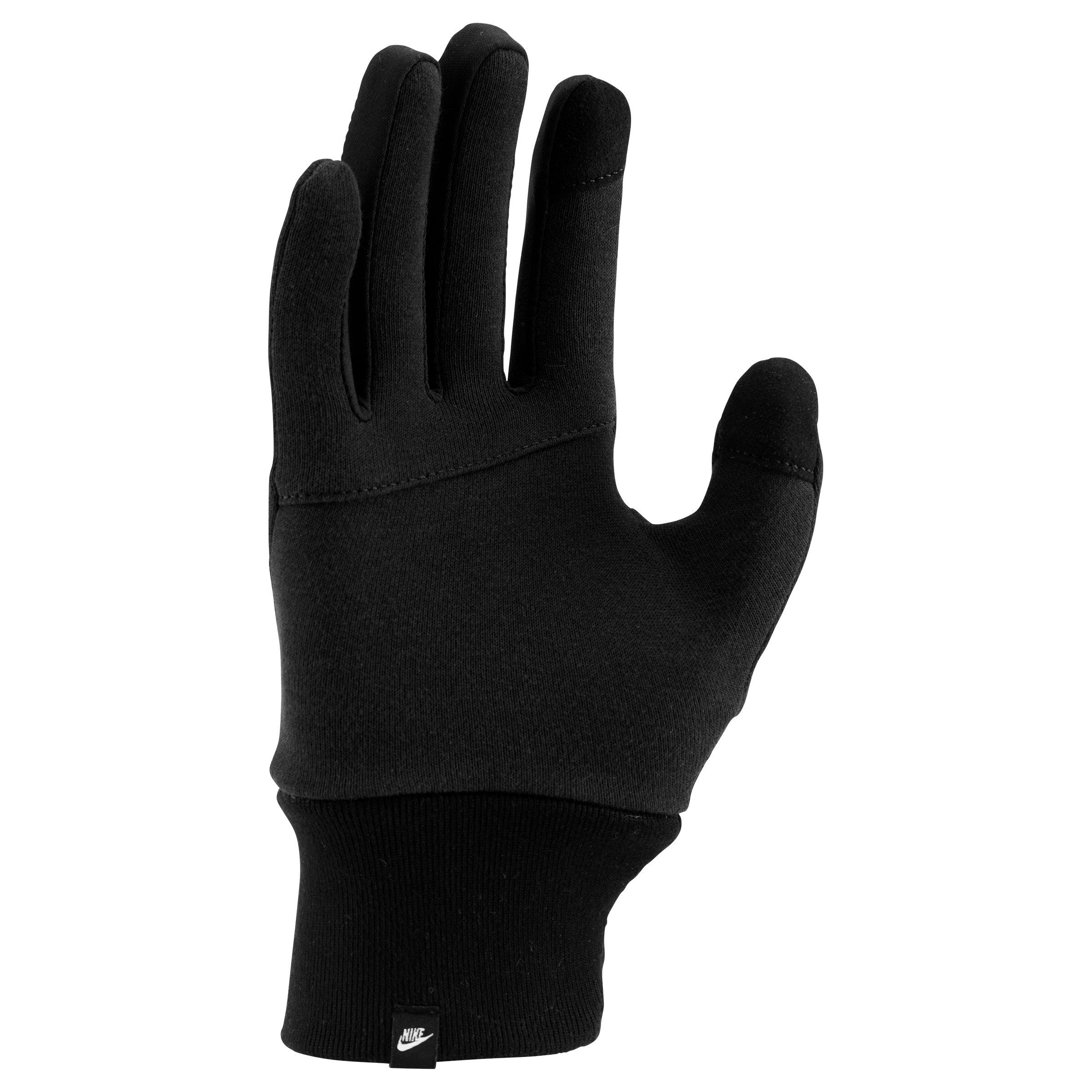 Nike Women's Club Fleece Gloves - BLACK/WHITE Thumbnail View 2