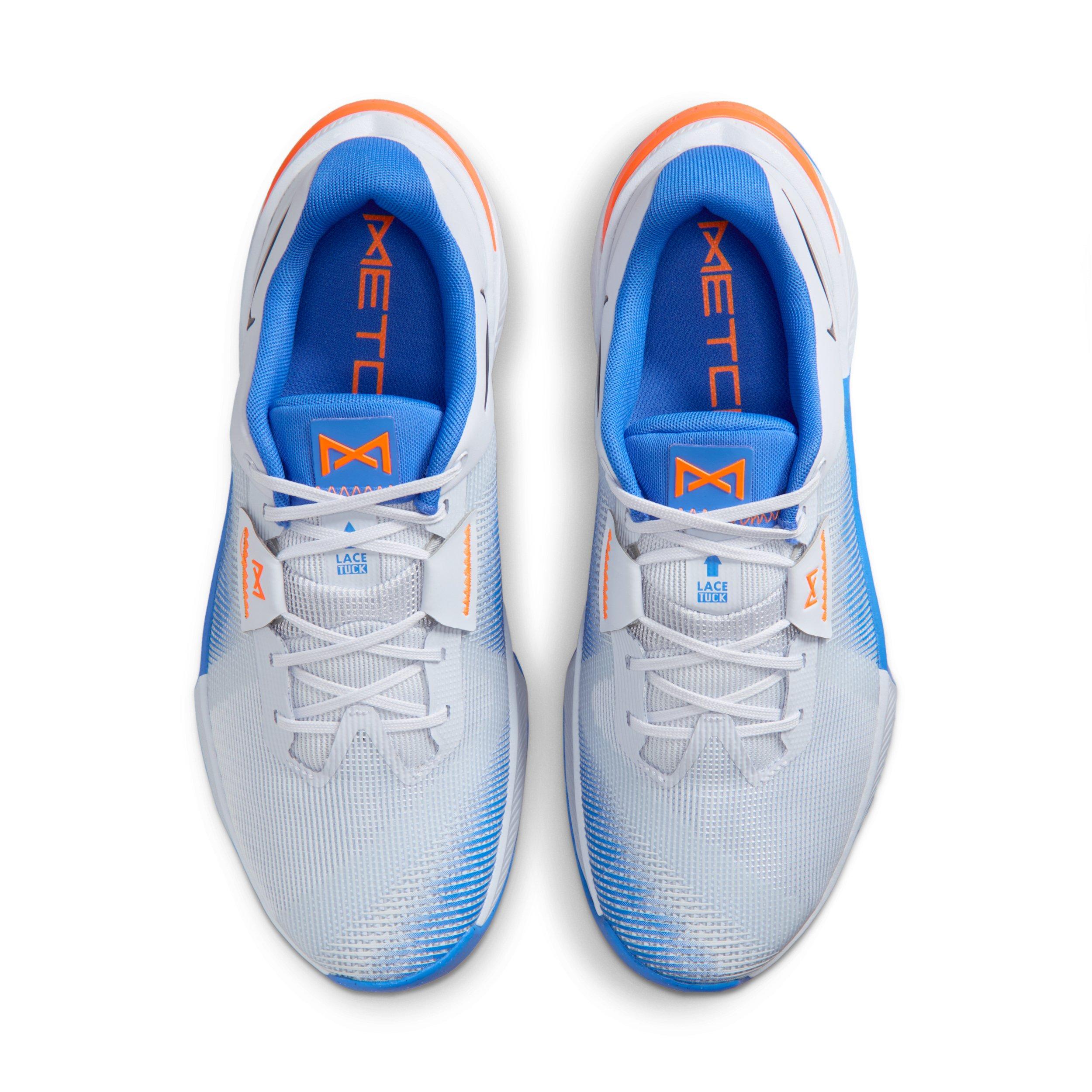 Nike Metcon 10 "Football Grey/Blue Crystal/Orange Frost/Midnight Navy" Men's Training Shoe - GREY/BLUE/ORANGE/NAVY Thumbnail View 4