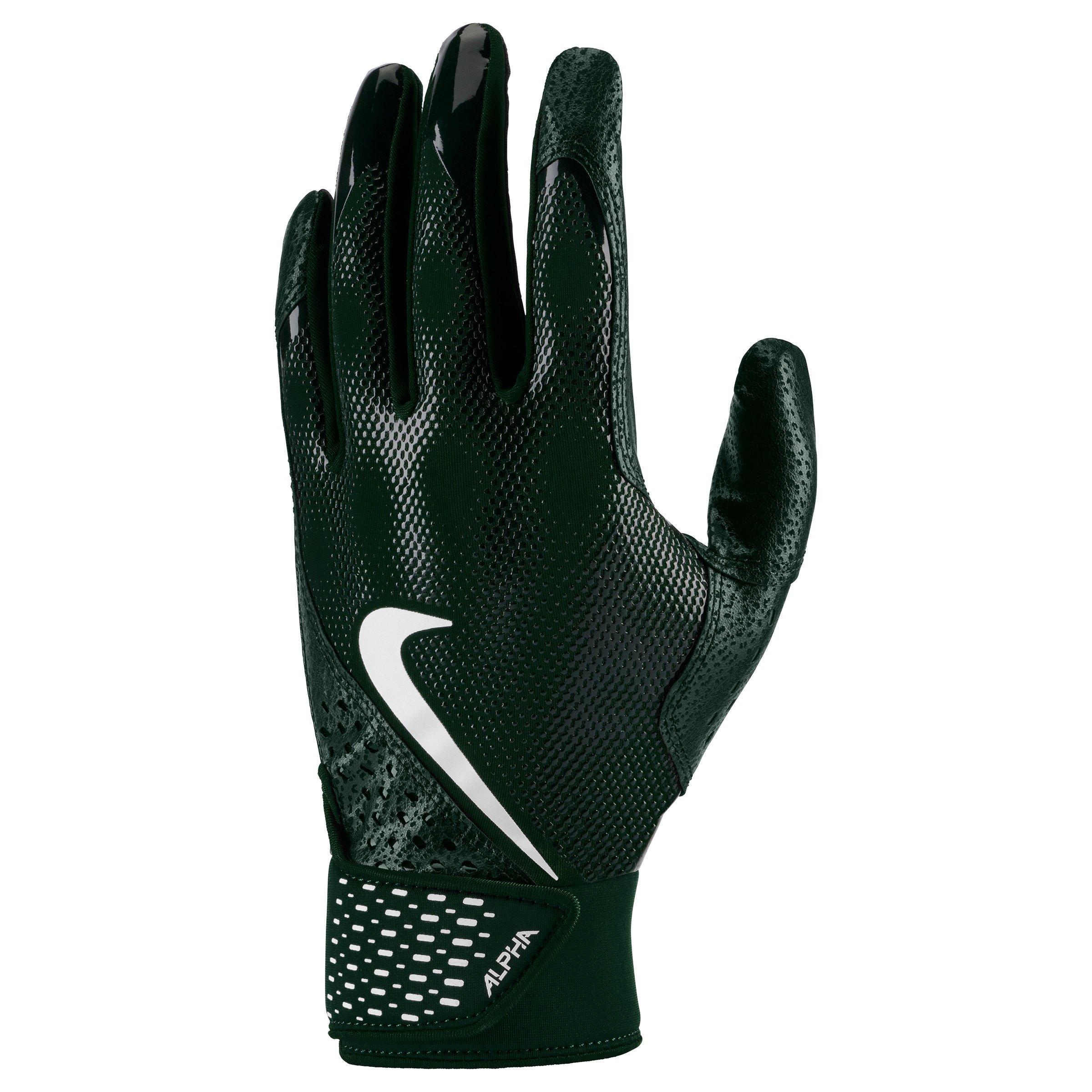 Nike Adult Alpha Baseball Batting Glove - GREEN/WHITE Thumbnail View 1