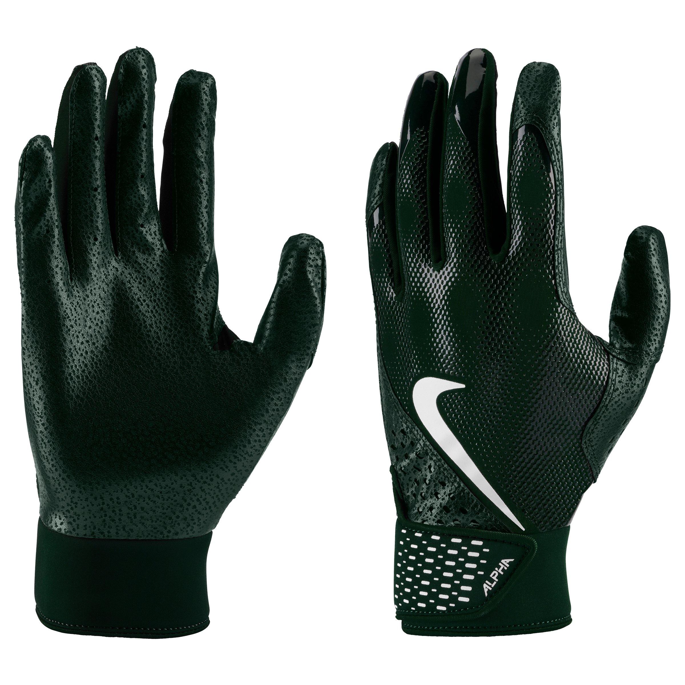 Nike Adult Alpha Baseball Batting Glove - GREEN/WHITE Thumbnail View 3
