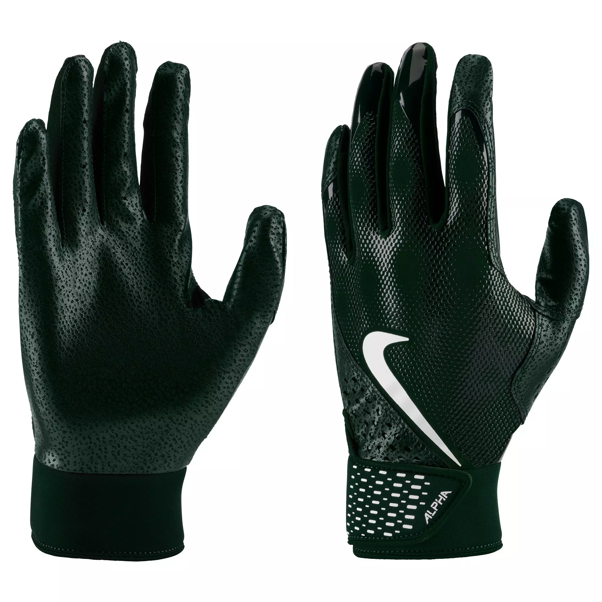Nike Adult Alpha Baseball Batting Glove - GREEN/WHITE
