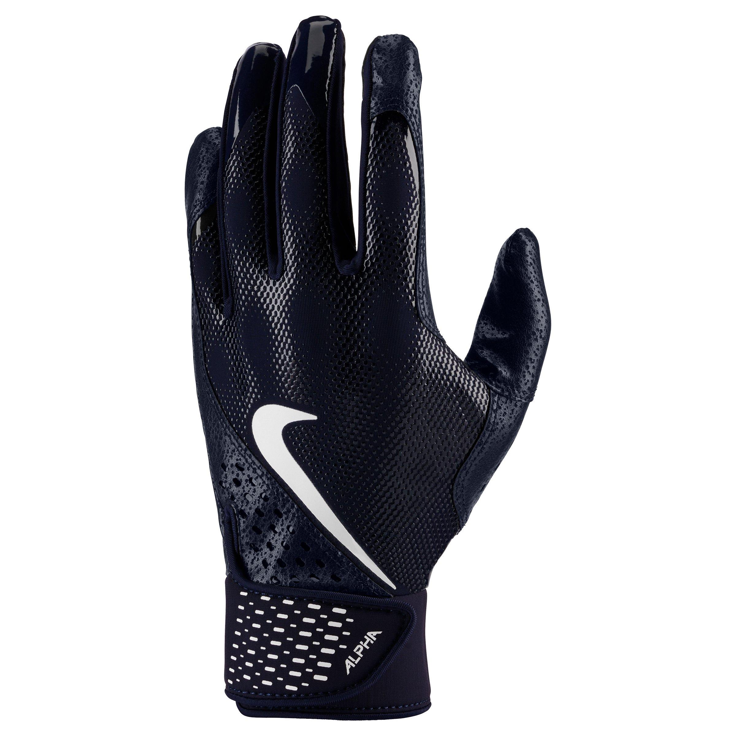 Nike Adult Alpha Baseball Batting Glove - NAVY/WHITE Thumbnail View 1