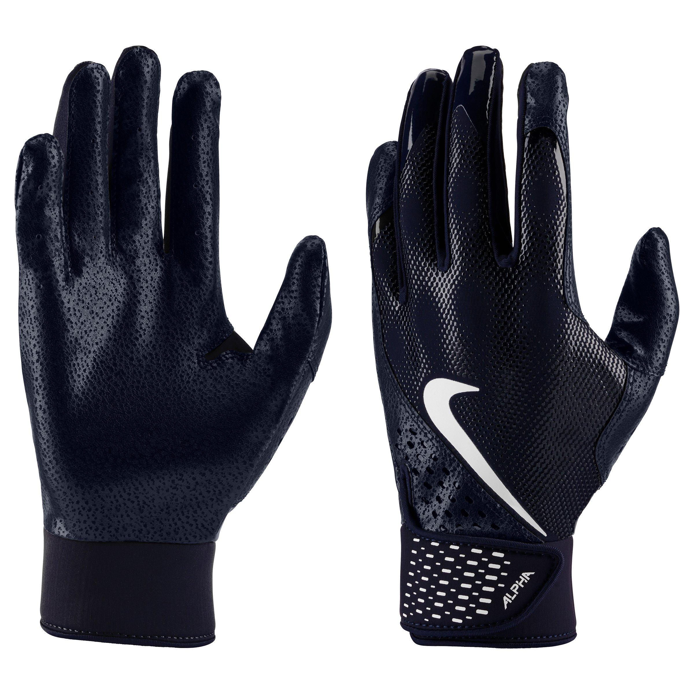 Nike Adult Alpha Baseball Batting Glove - NAVY/WHITE Thumbnail View 3
