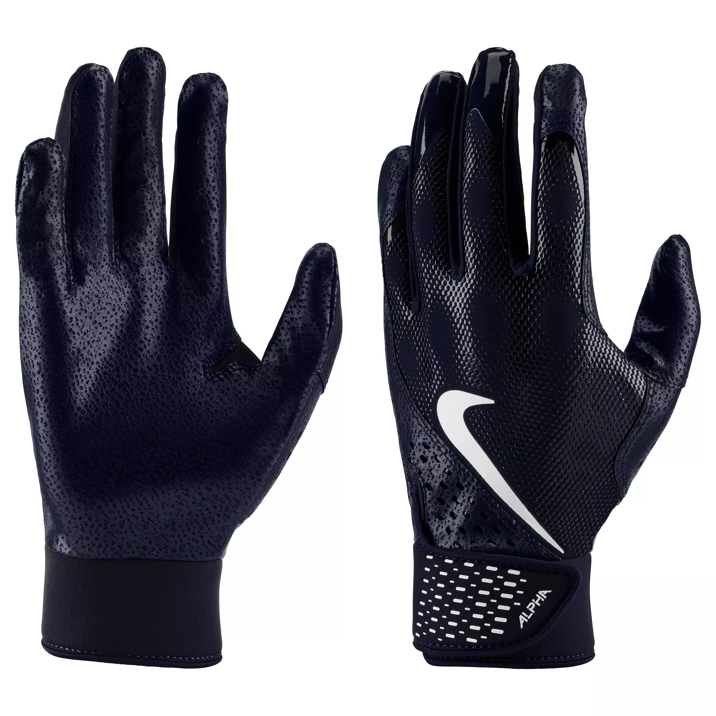 Nike Adult Alpha Baseball Batting Glove - NAVY/WHITE