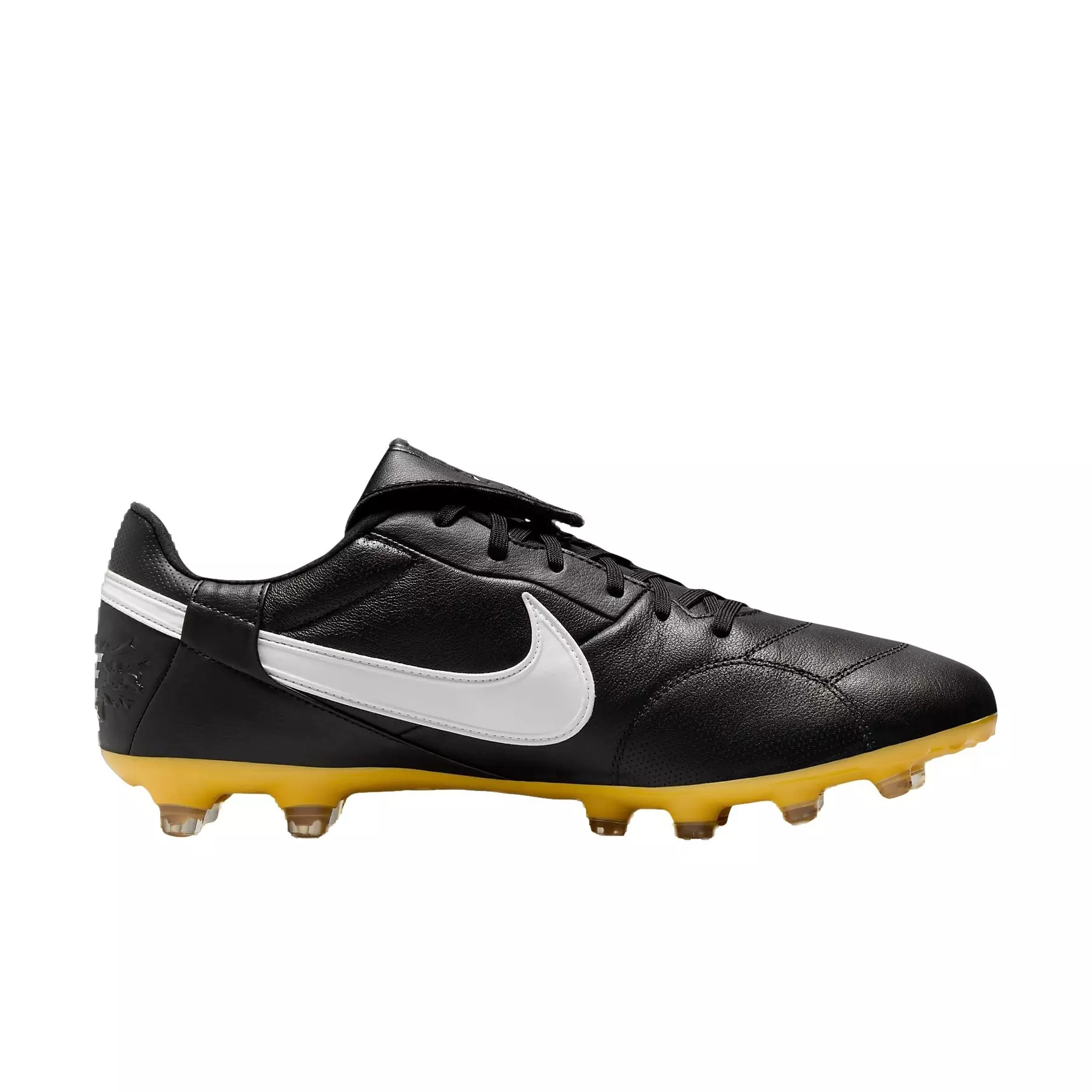 Nike Premier 3 Firm Ground "Black/Amarillo/White" Men's Soccer Cleat - BLACK/WHITE