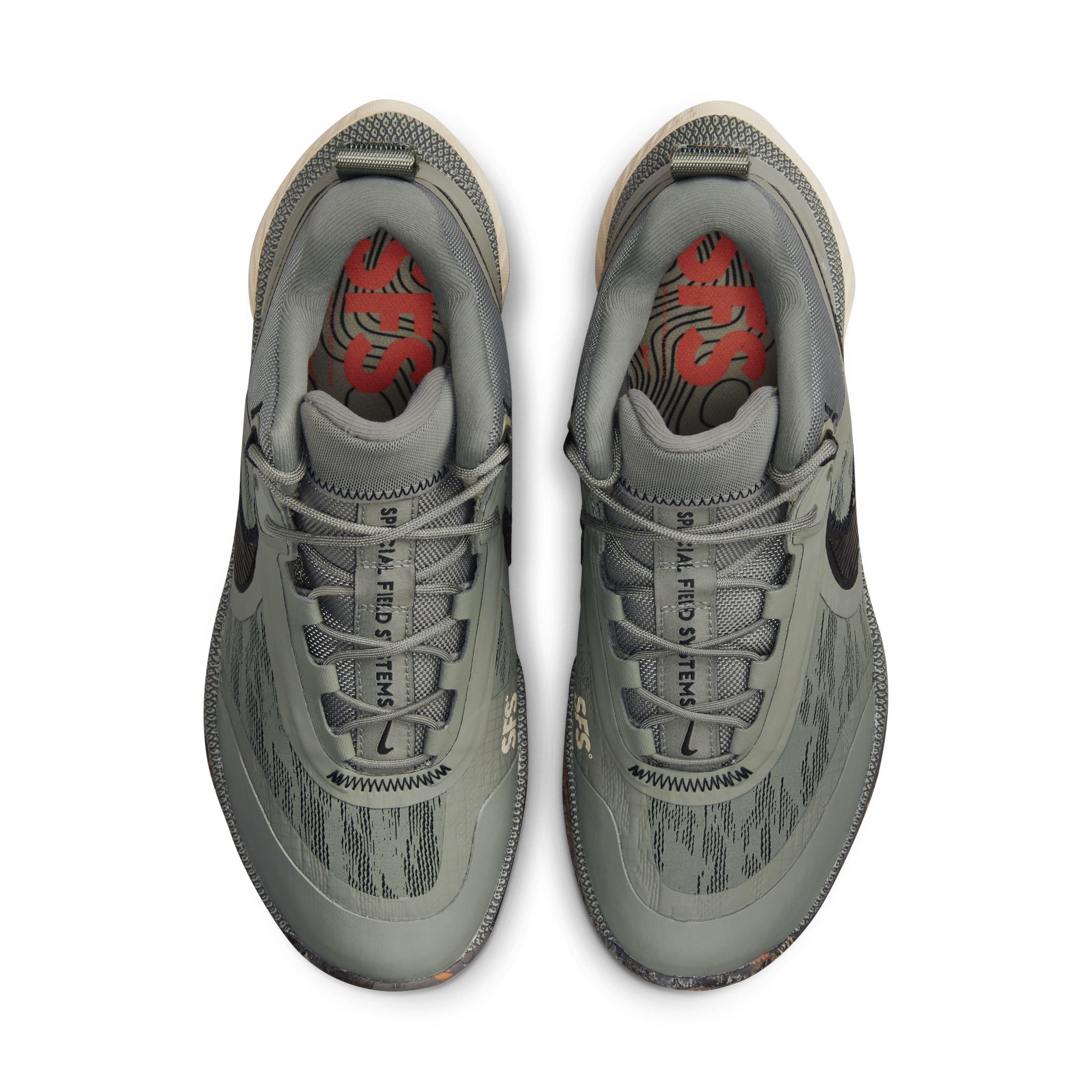 Nike React SFB Carbon "Dark Stucco/Black/Rattan/Total Orange" Men's Elite Outdoor Shoe - GREY Thumbnail View 4