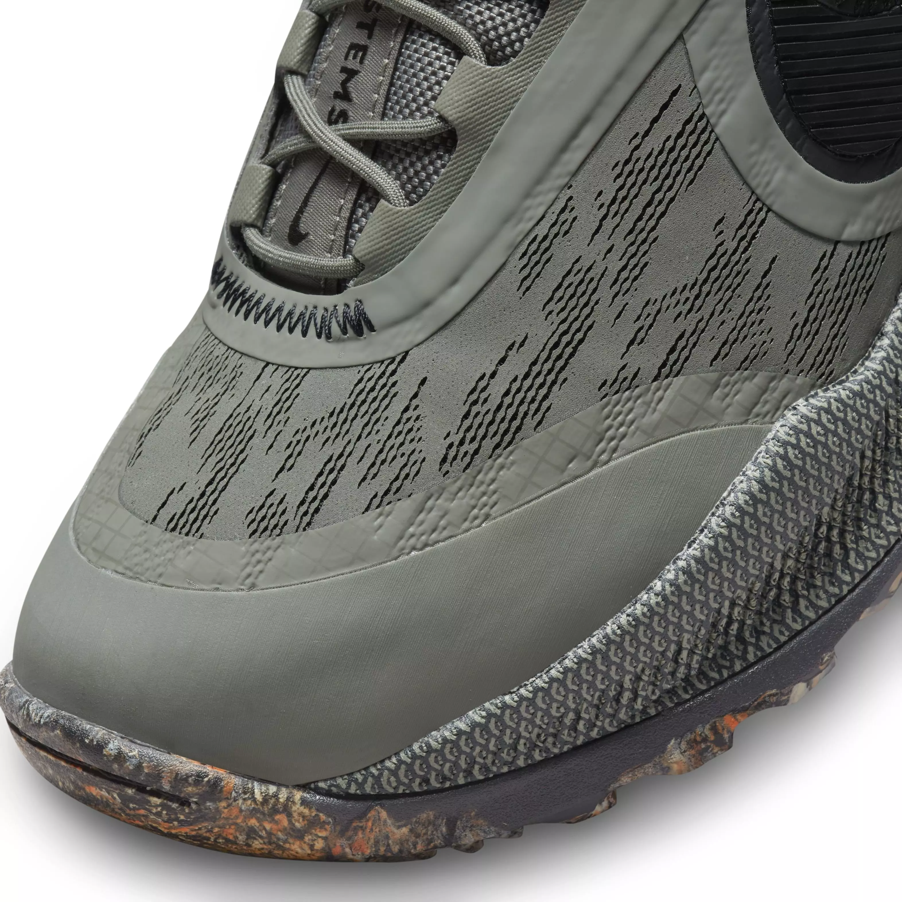 Nike React SFB Carbon "Dark Stucco/Black/Rattan/Total Orange" Men's Elite Outdoor Shoe - GREY