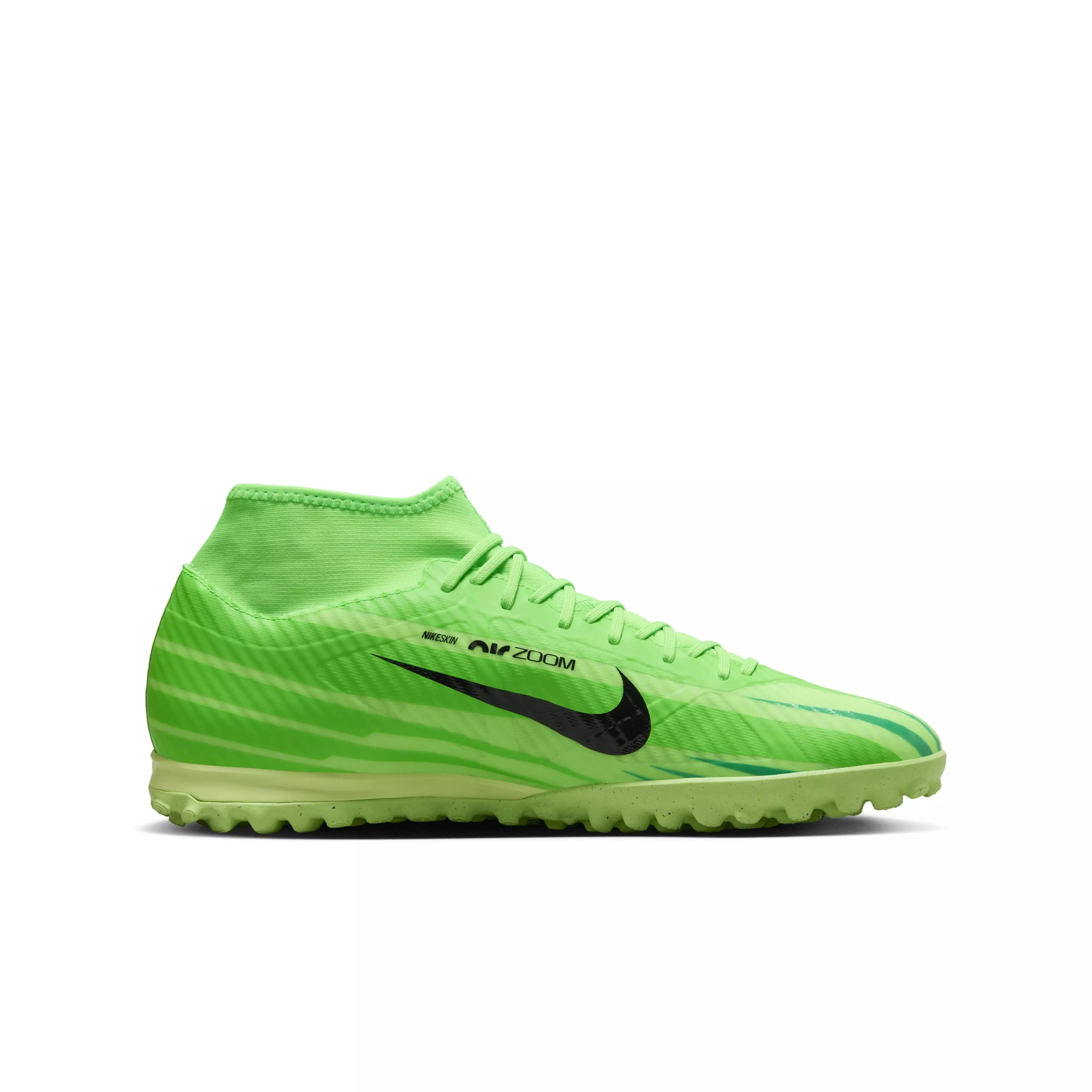 Nike Superfly 9 Academy Mercurial Dream Speed Turf "Green Strike/Stadium Green/Black" Grade School Kids' Soccer Shoe - GREEN/GREEN/BLACK