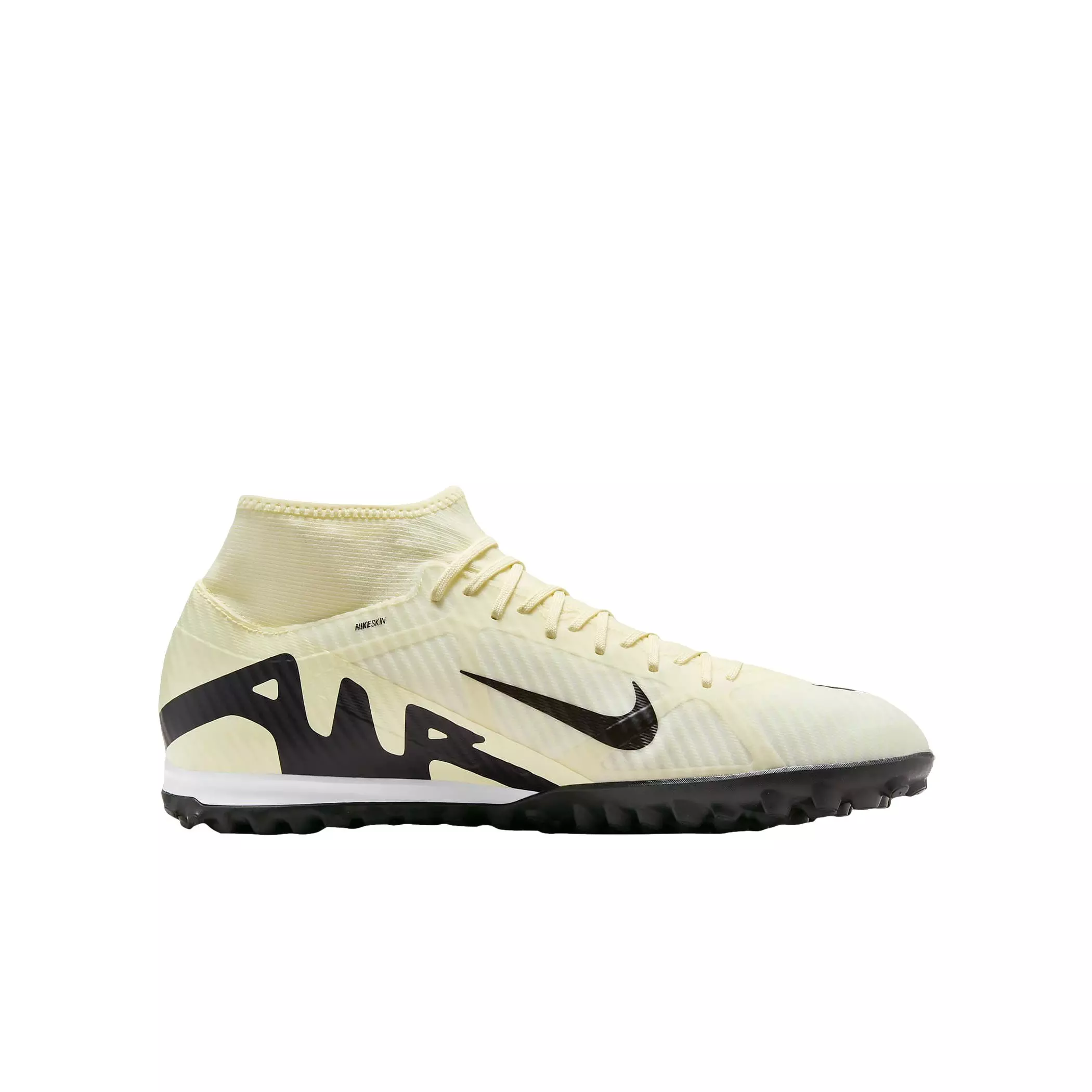 Nike Mercurial Superfly 9 Academy Turf "Lemonade/Black" Grade School Kids' Soccer Shoe - LEMONADE/BLACK