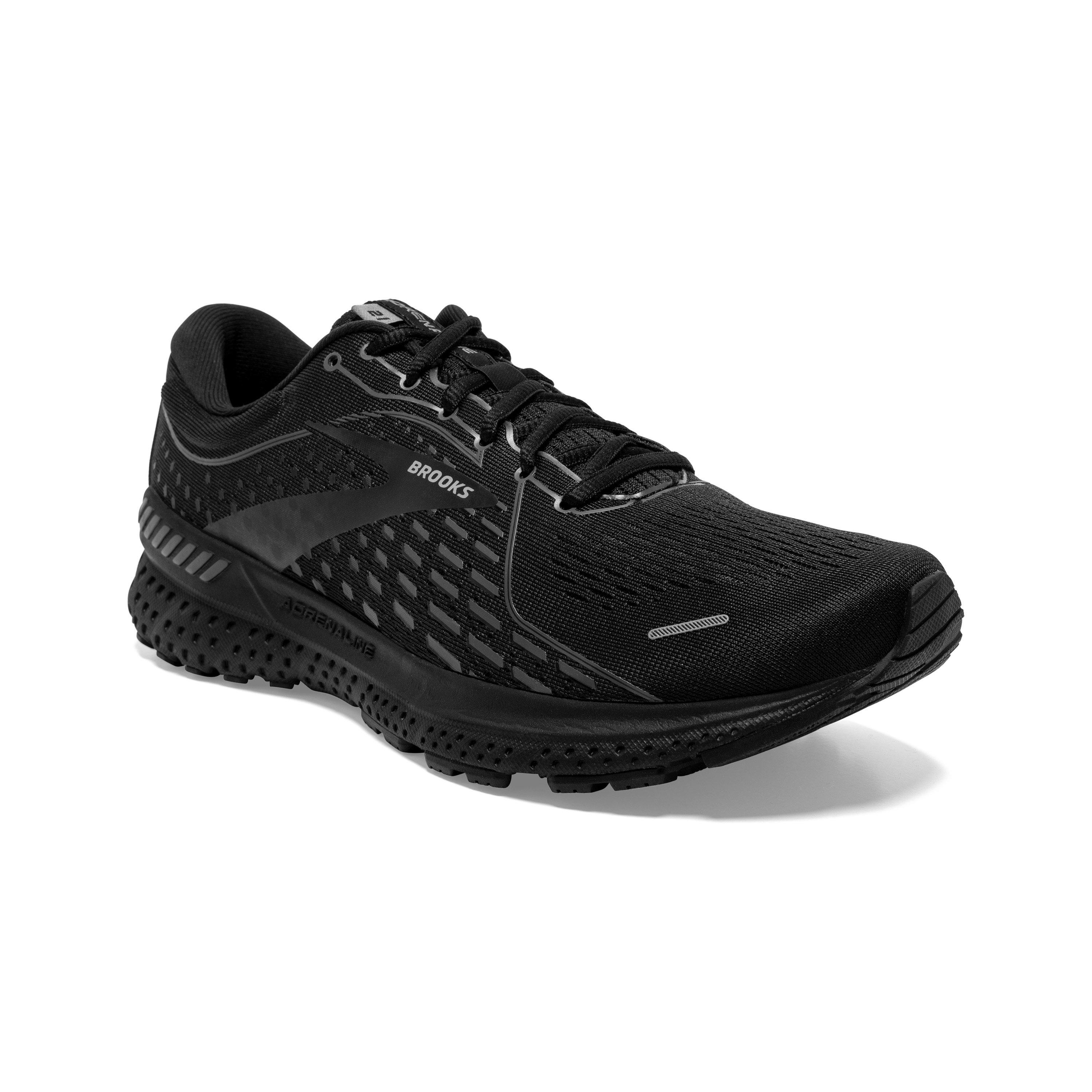 Brooks Adrenaline GTS 21 "Black/Black/Ebony" Men's Running Shoe - BLACK Thumbnail View 3