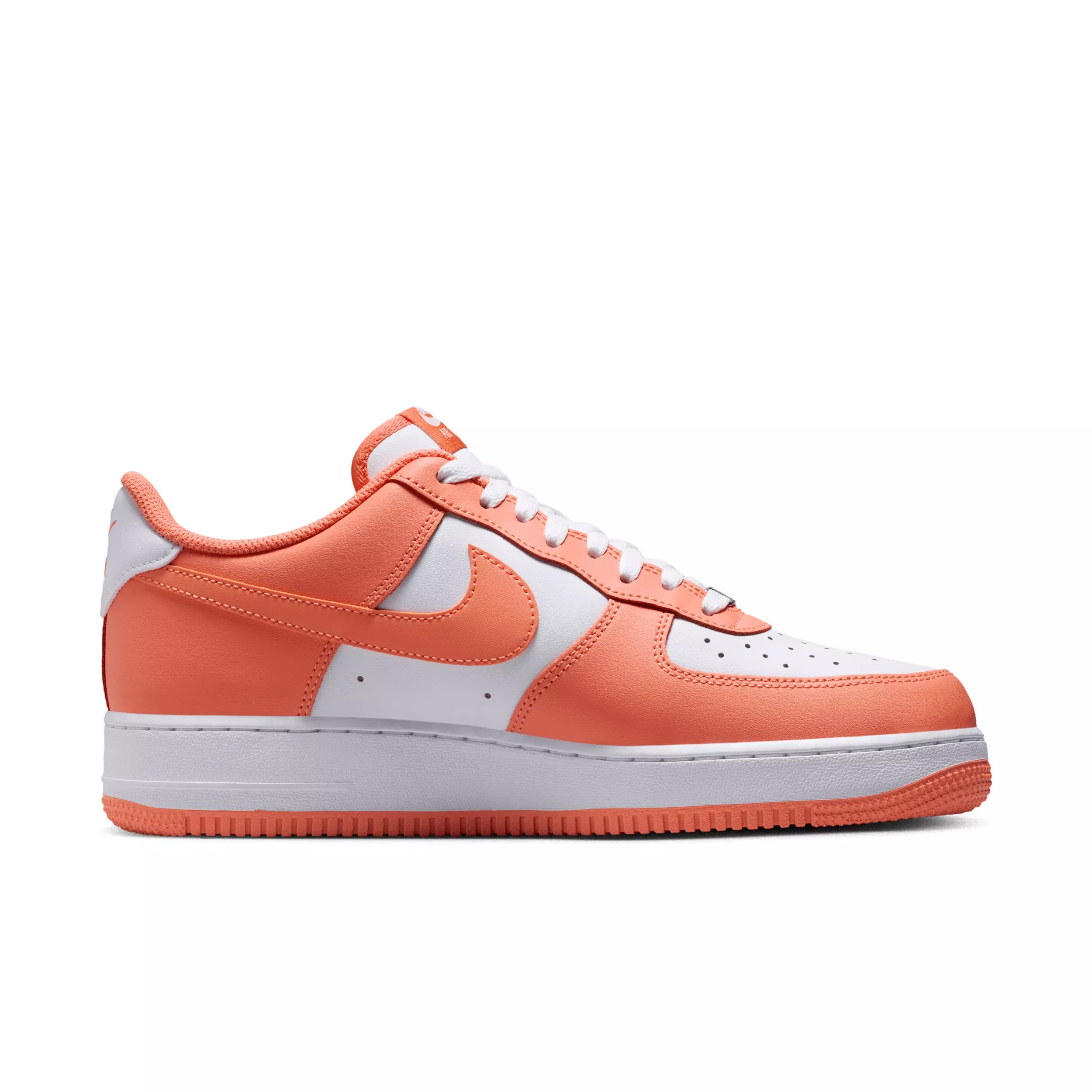 Nike Air Force 1 '07 "White/White/Orange Frost" Men's Shoe - WHITE/WHITE/ORANGE