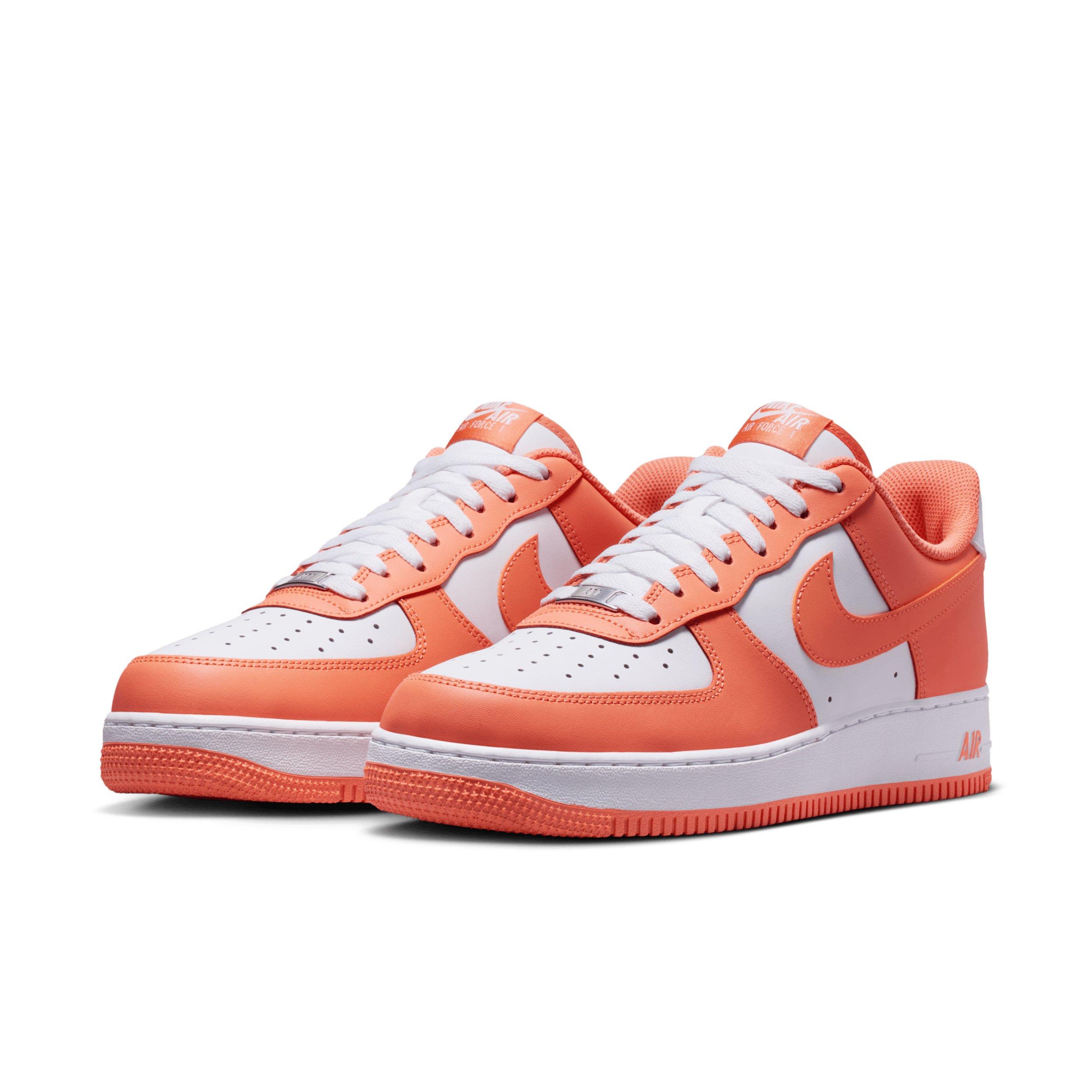Nike Bright Orange and White Low-Top Sneakers Amazon.com | Nike Force 1 Low SE (Little Kid) Vivid Orange  main image 3