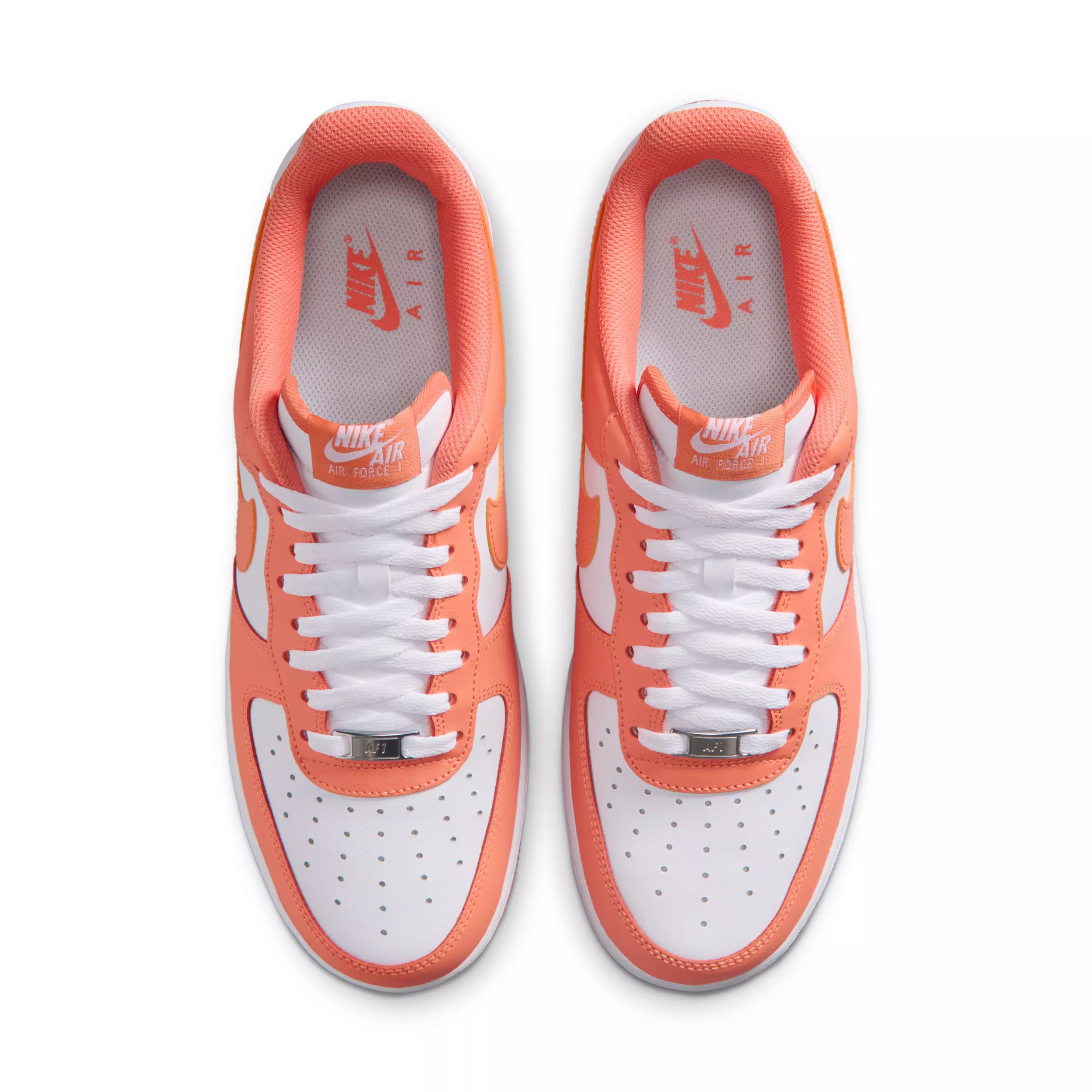 Nike Air Force 1 '07 "White/White/Orange Frost" Men's Shoe - WHITE/WHITE/ORANGE