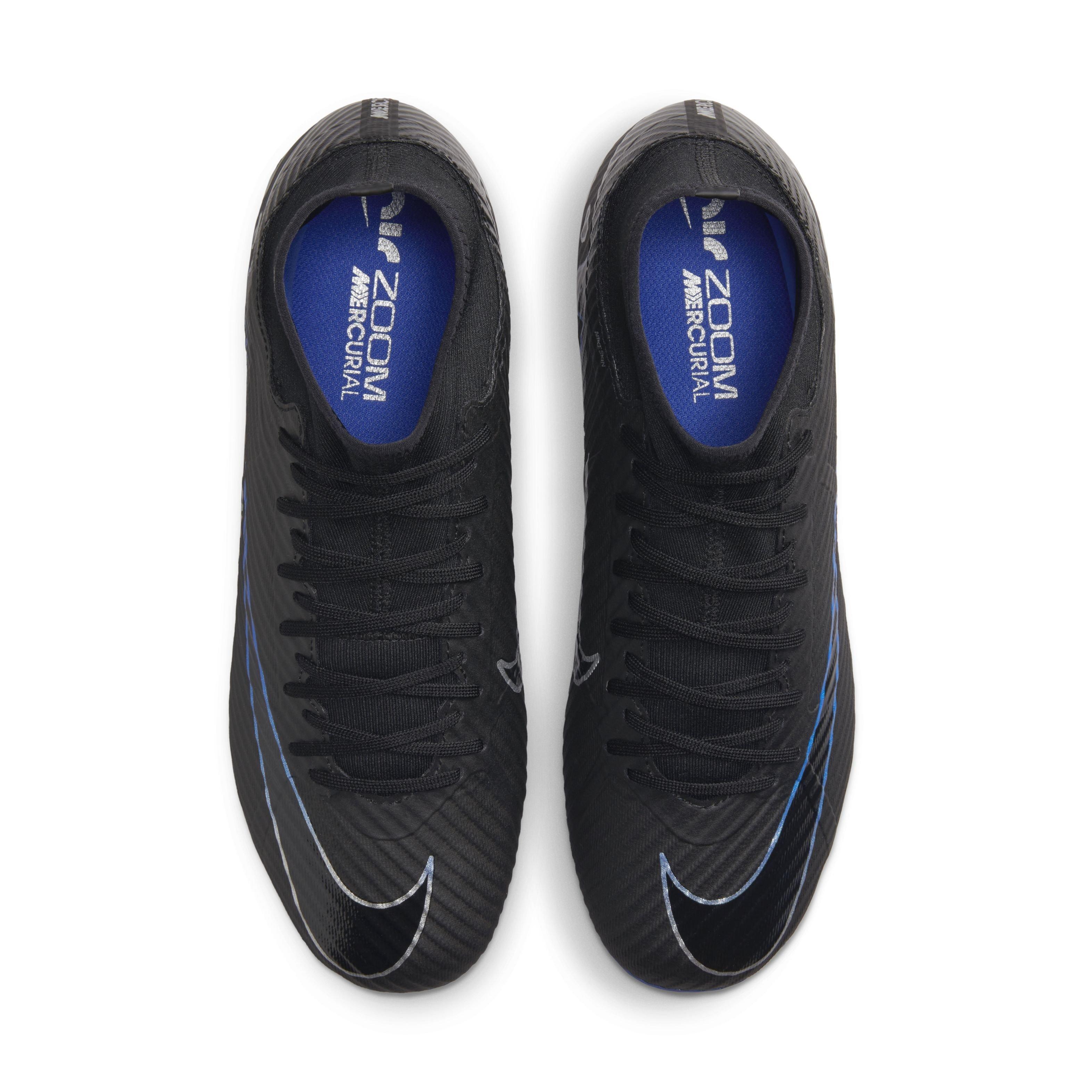Nike Mercurial Superfly 9 Academy Multi "Black/Hyper Royal/Chrome" Men's Soccer Cleat - BLACK/ROYAL/CHROME Thumbnail View 4