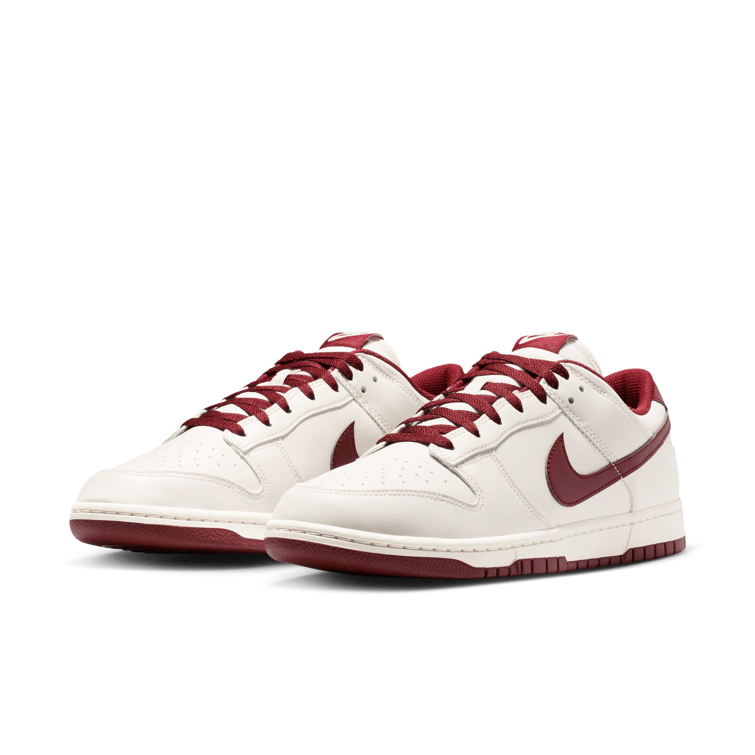 Nike Dunk Low Retro "Phantom/Phantom/Team Red" Men's Shoe - PHANTOM/PHANTOM/RED Thumbnail View 3
