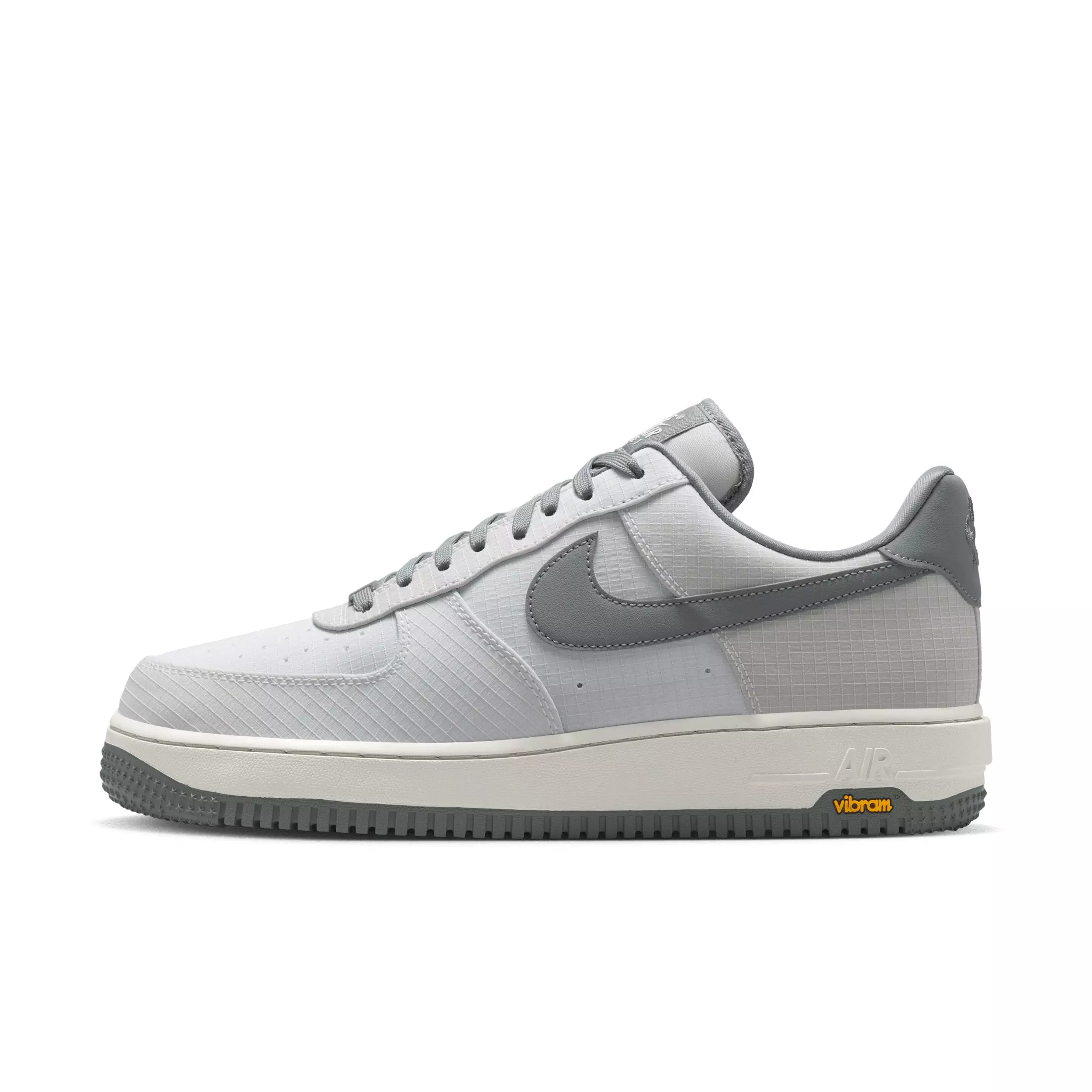 Nike Air Force 1 '07 Vibram "Summit White/Light Bone/Speed Yellow/Smoke Grey" Men's Shoe - WHITE/LT BONE/YELLOW/GREY
