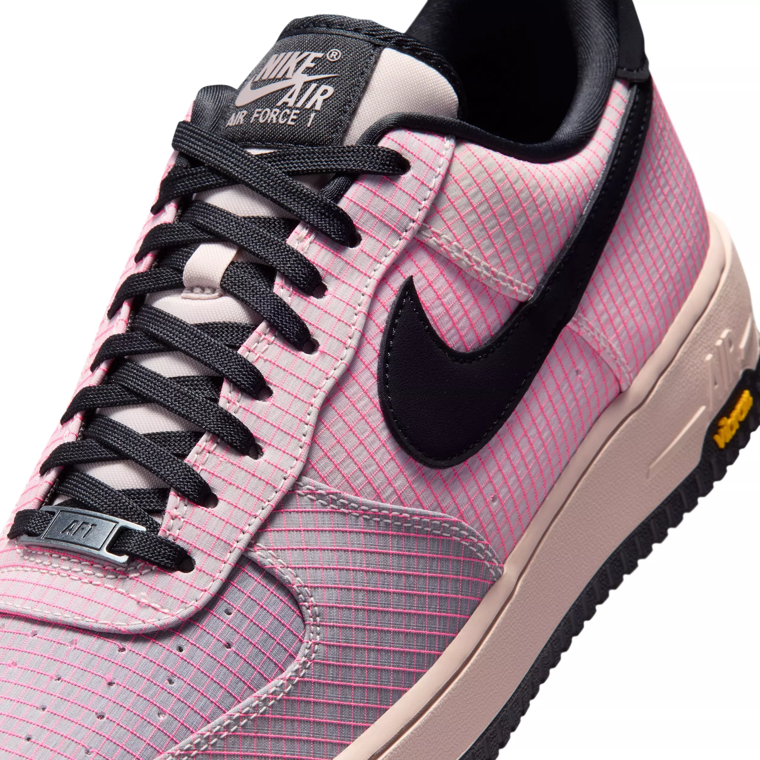 Nike Air Force 1 '07 Vibram "Silt Red/Light Violet Ore/Speed Yellow/Black" Men's Shoe - SILT/LT VIOLET/YELLOW/BLACK