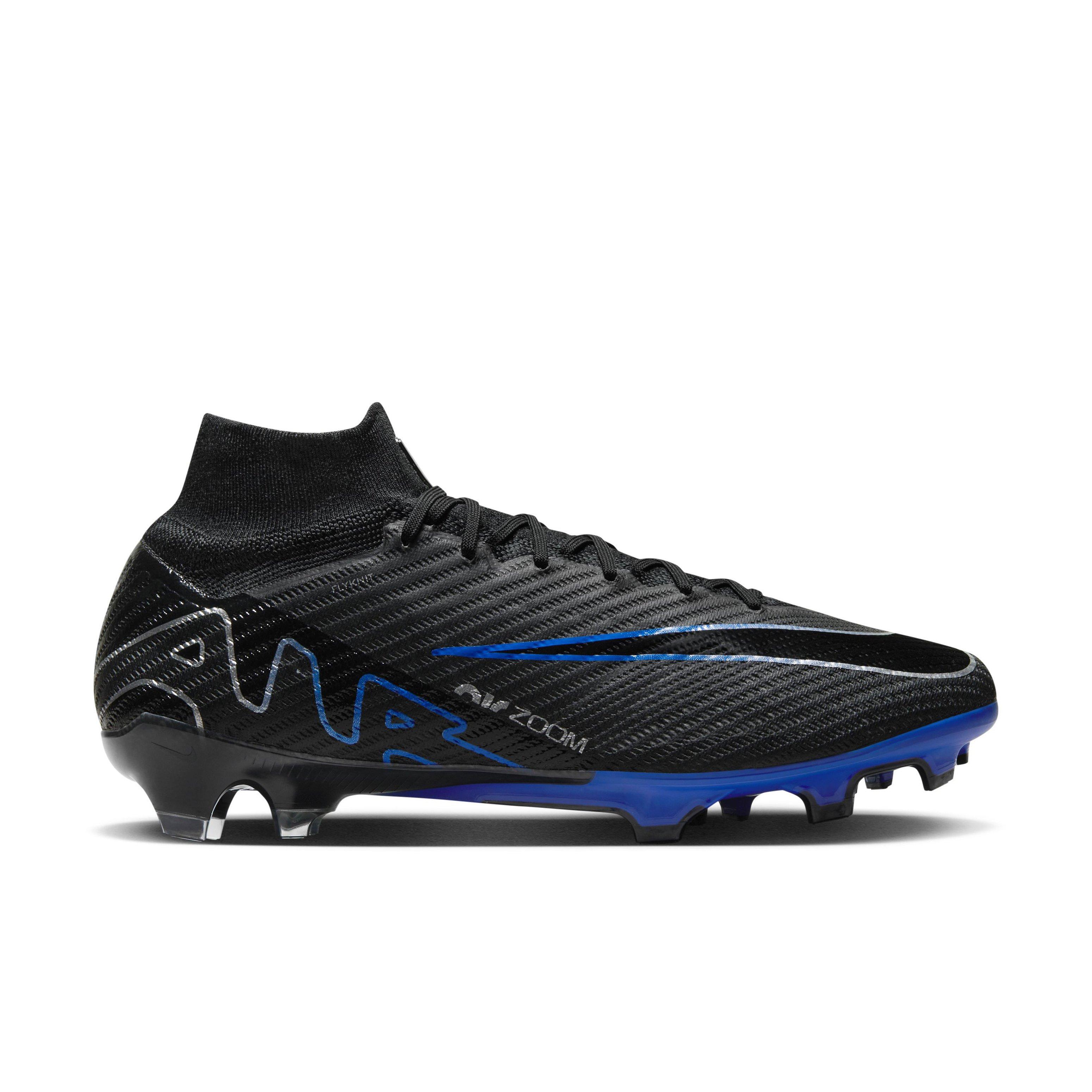 Nike Mercurial Superfly 9 Elite Firm Ground "Black/Hyper Royal/Chrome" Men's Soccer Cleat - BLACK/ROYAL/CHROME Thumbnail View 1