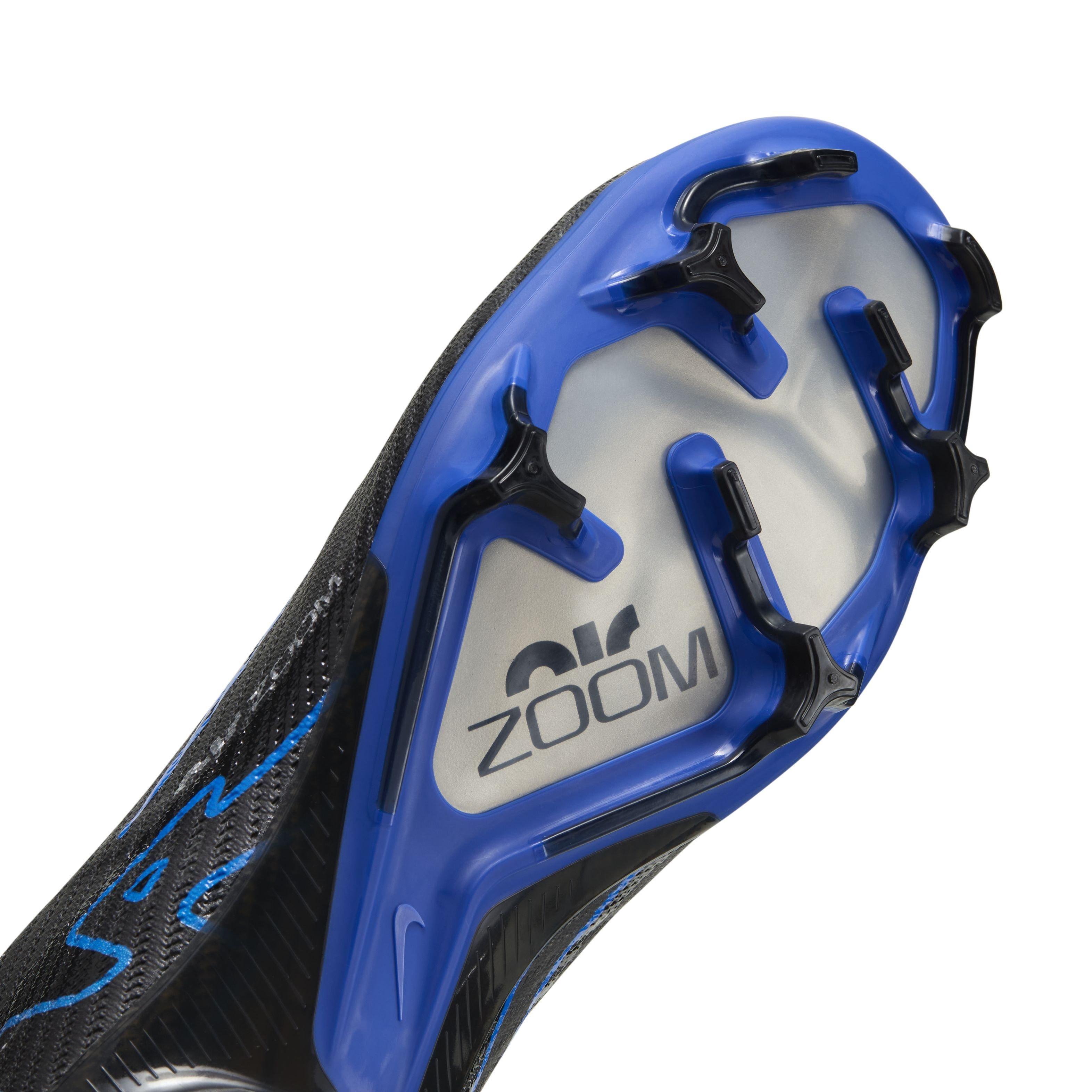 Nike Mercurial Superfly 9 Elite Firm Ground "Black/Hyper Royal/Chrome" Men's Soccer Cleat - BLACK/ROYAL/CHROME Thumbnail View 7