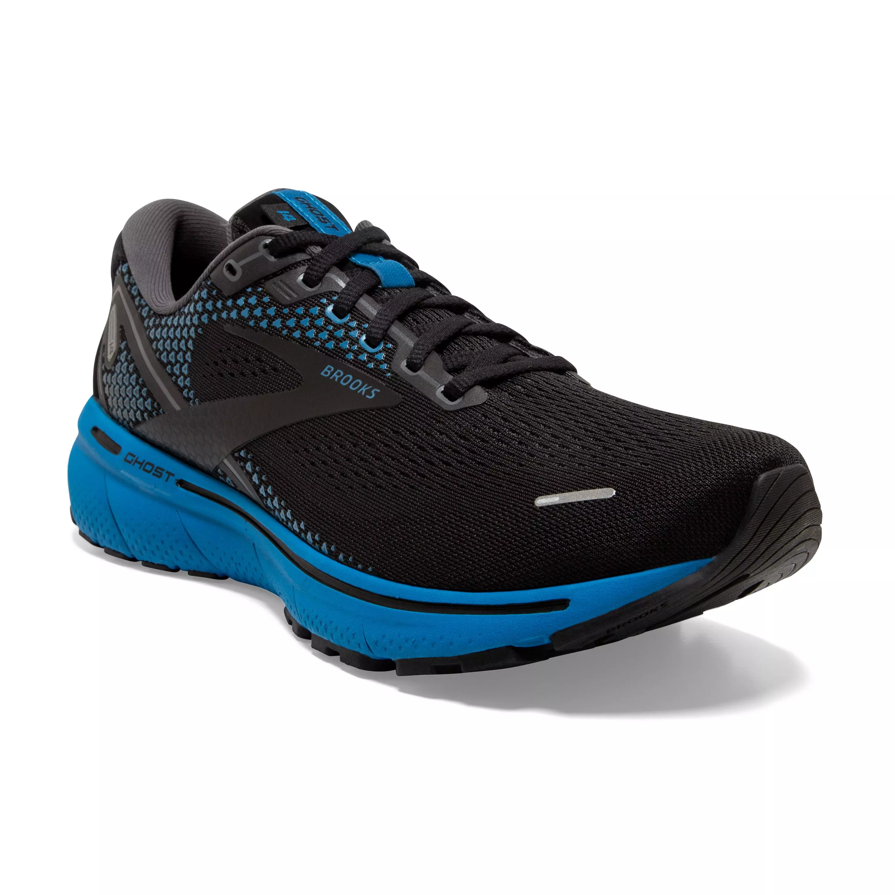 Brooks Ghost 14 "Black/Blackened Pearl/Blue" Men's Running Shoe - BLACK/WHITE