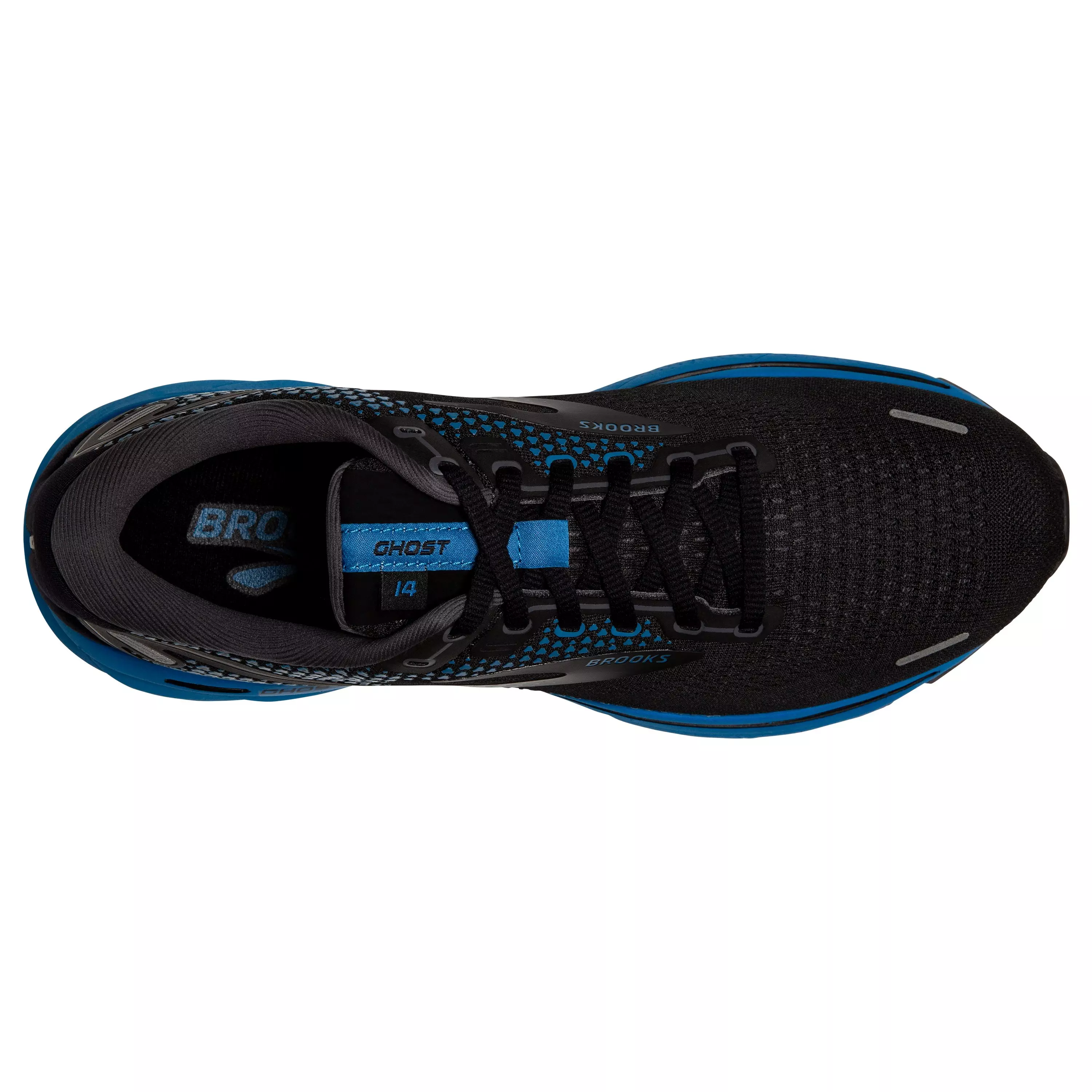 Brooks Ghost 14 "Black/Blackened Pearl/Blue" Men's Running Shoe - BLACK/WHITE