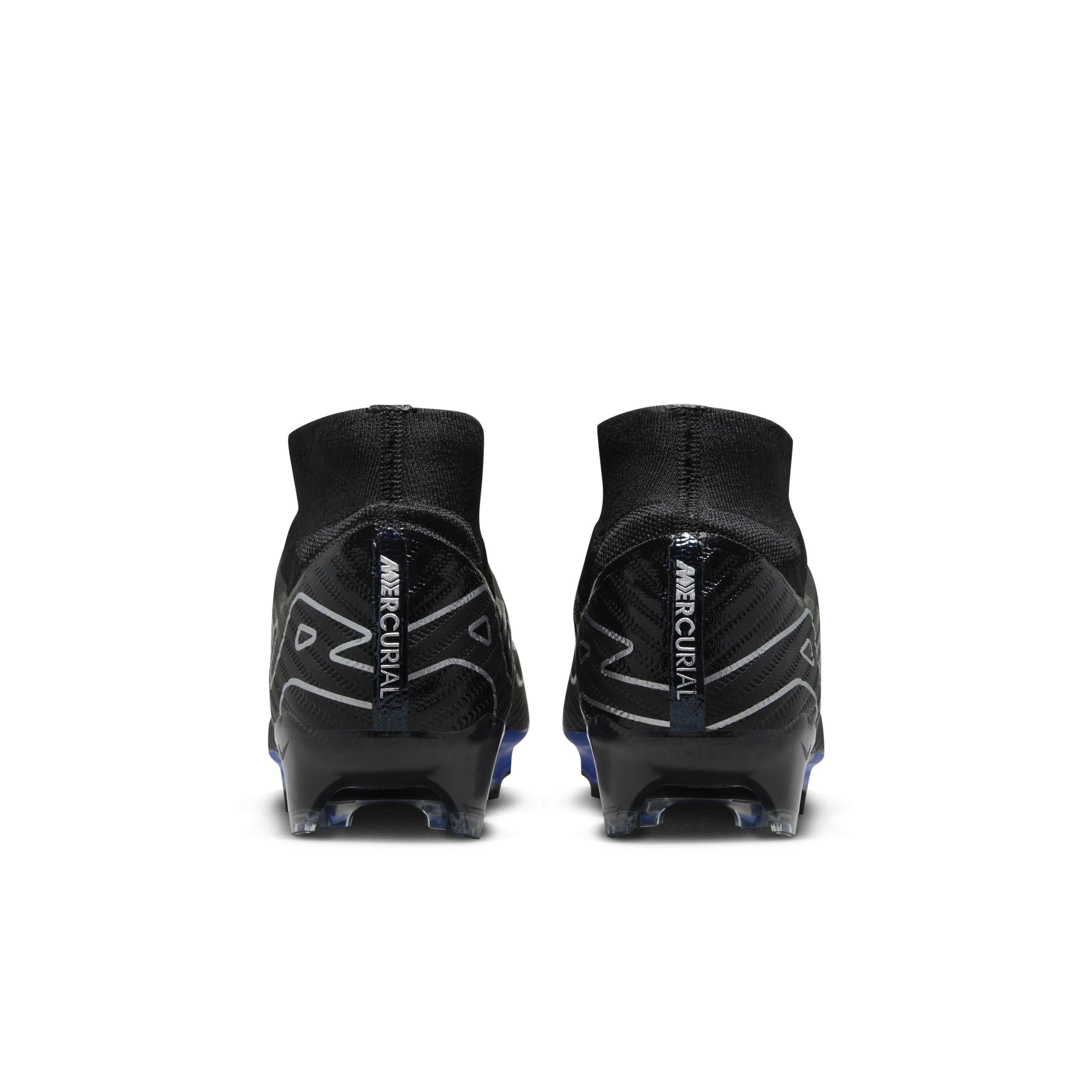 Nike Mercurial Superfly 9 Elite FG Grade School Kids' "Black/Hyper Royal/Chrome" Soccer Cleat