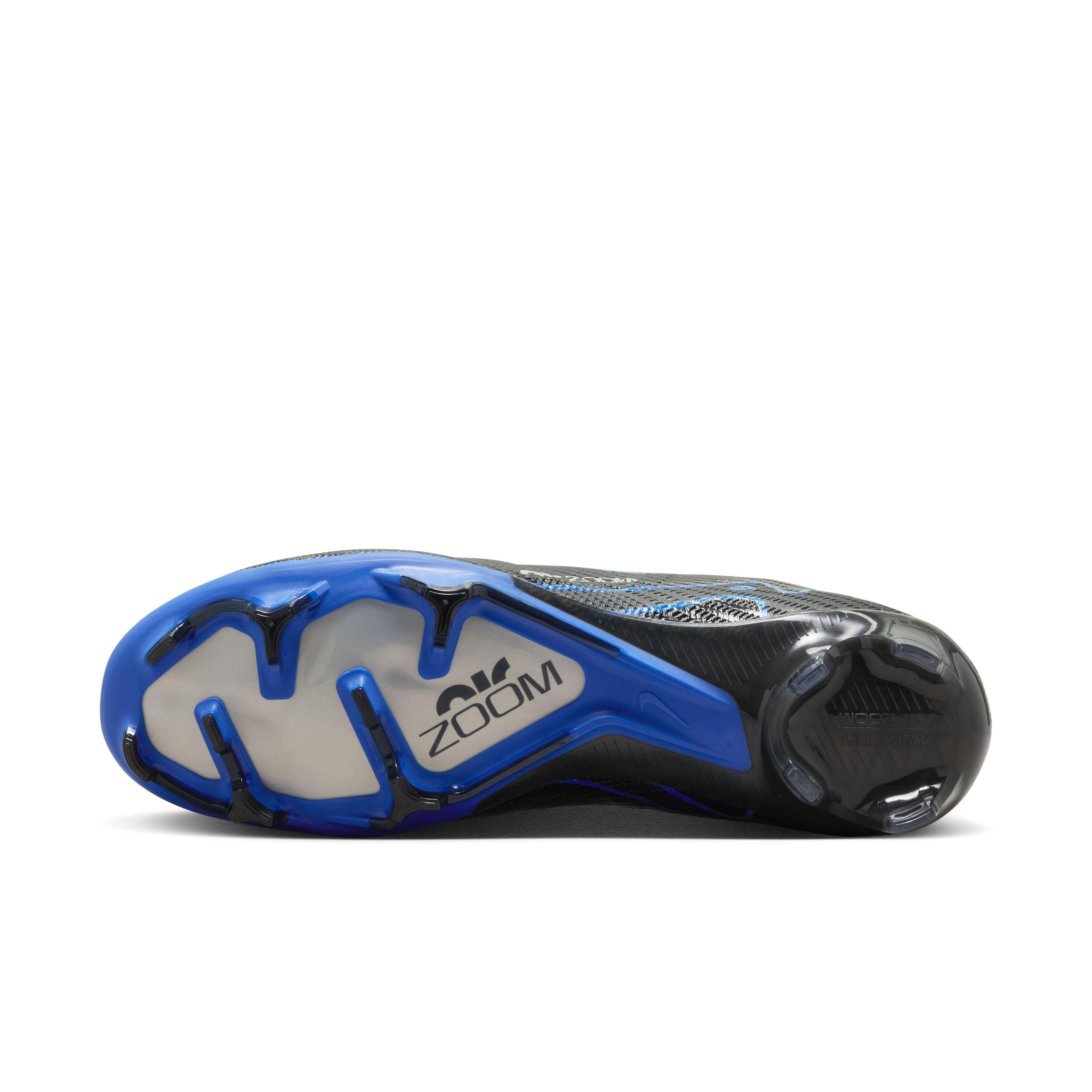 Nike Mercurial Superfly 9 Elite FG Grade School Kids' "Black/Hyper Royal/Chrome" Soccer Cleat