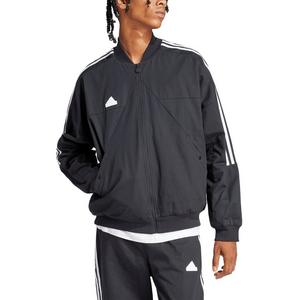 adidas Men's Grey/Black Primegreen Essentials Warm-Up 3-Stripes Track  Jacket - Hibbett