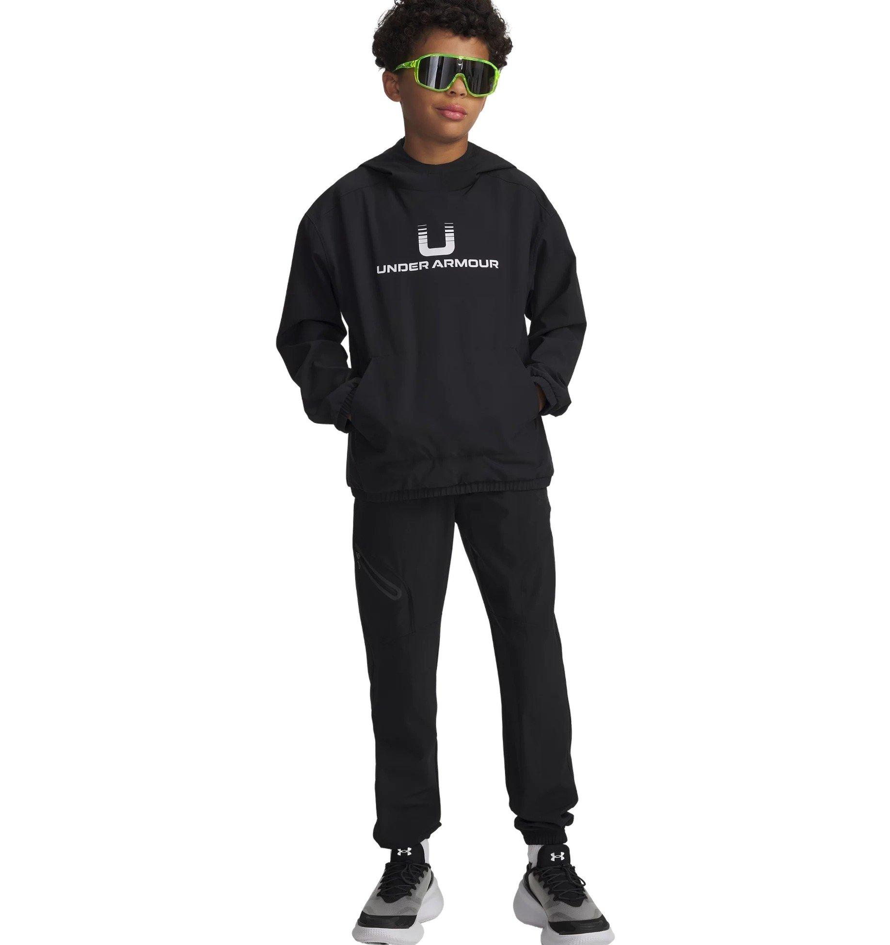 Under Armour Big Boys' Unstoppable Woven Joggers - Black - BLACK Thumbnail View 4