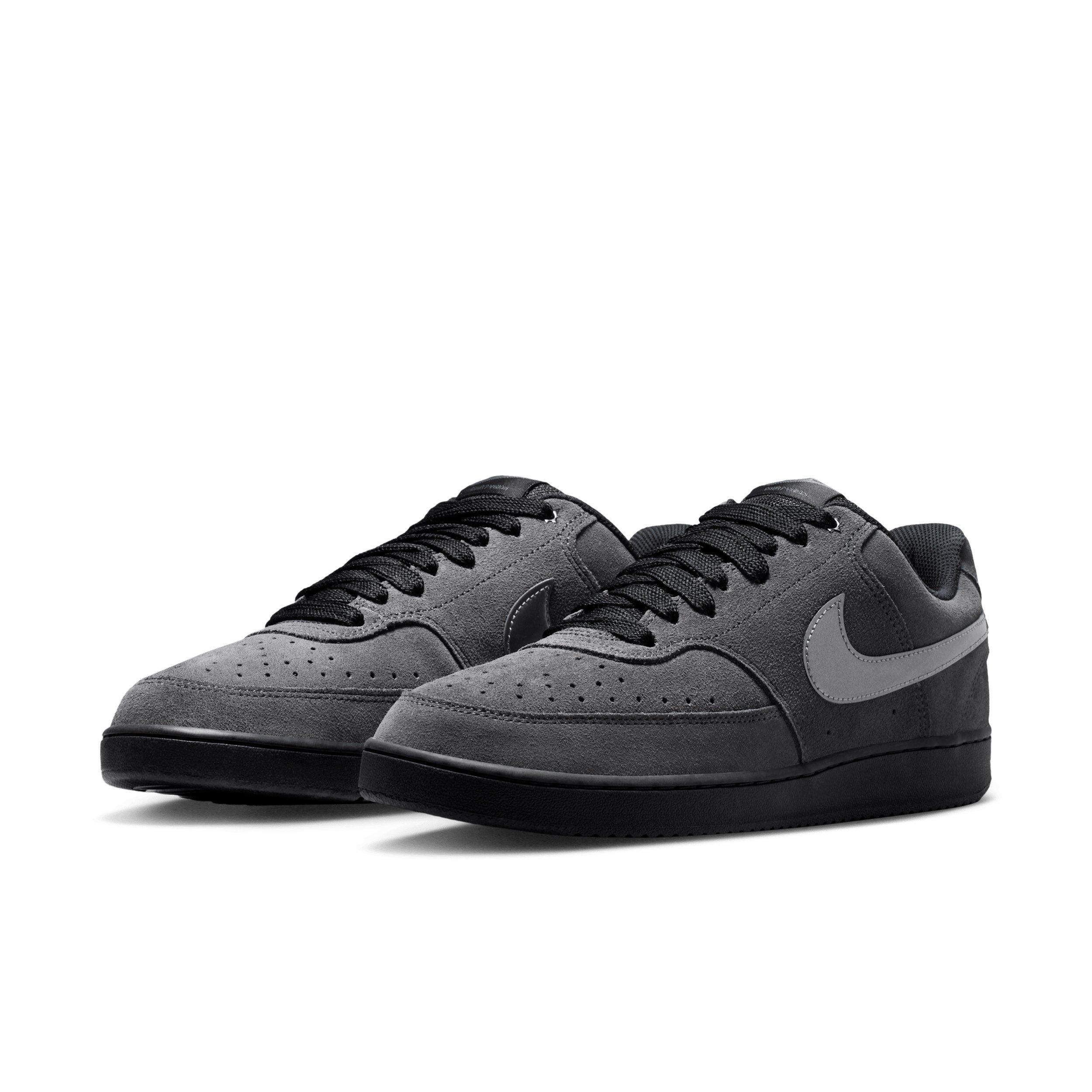 Nike Court Vision Low "Anthracite/Black/Gym Red/Metallic Dark Grey" Men's Shoe - ANTHRACITE/BLACK/RED/DK GREY Thumbnail View 3