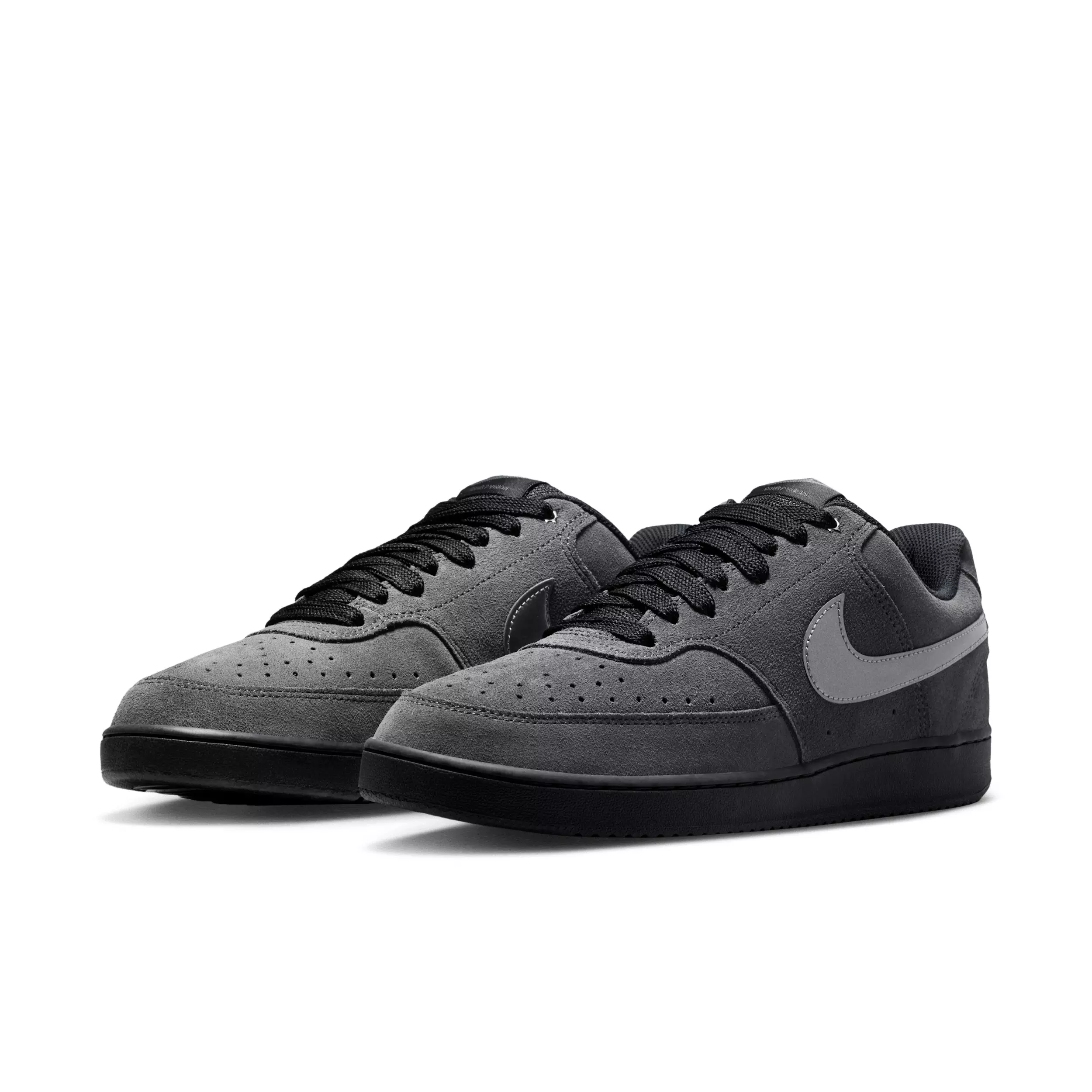 Nike Court Vision Low "Anthracite/Black/Gym Red/Metallic Dark Grey" Men's Shoe - ANTHRACITE/BLACK/RED/DK GREY