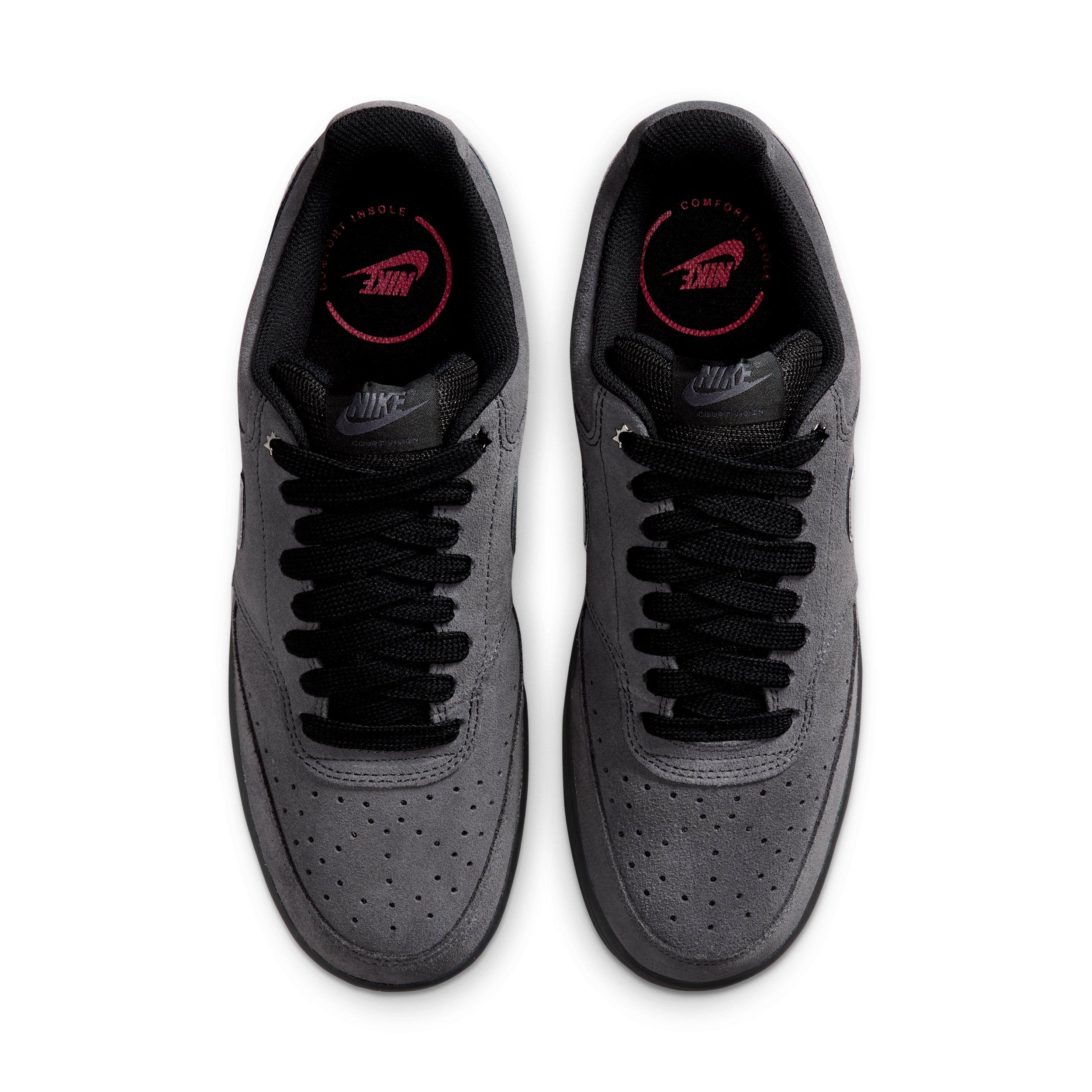 Nike Court Vision Low "Anthracite/Black/Gym Red/Metallic Dark Grey" Men's Shoe - ANTHRACITE/BLACK/RED/DK GREY Thumbnail View 4