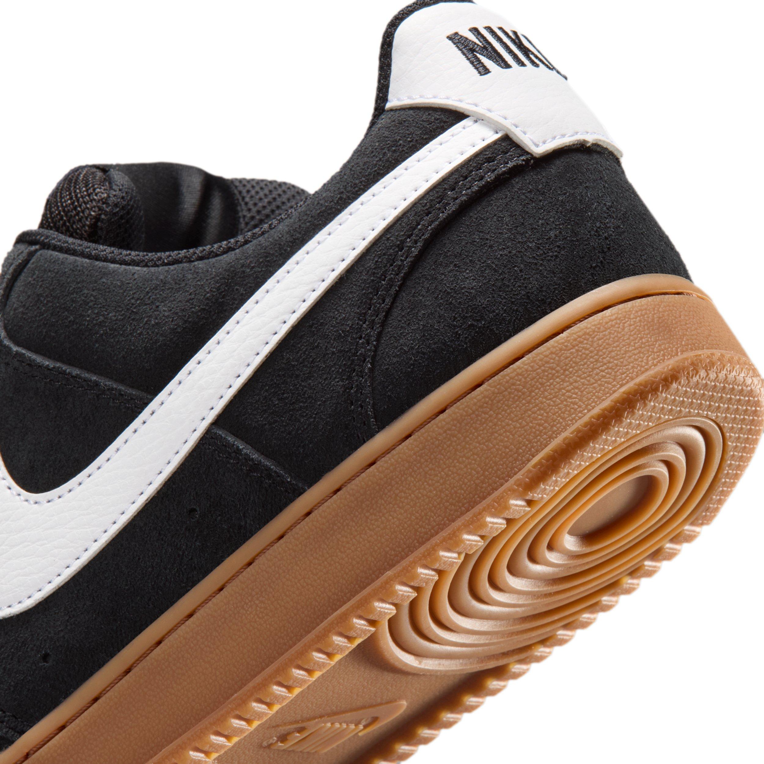 Nike Court Vision Low "Black/Gum Medium Brown/White" Men's Shoe - BLACK/MD BROWN/WHITE Thumbnail View 8