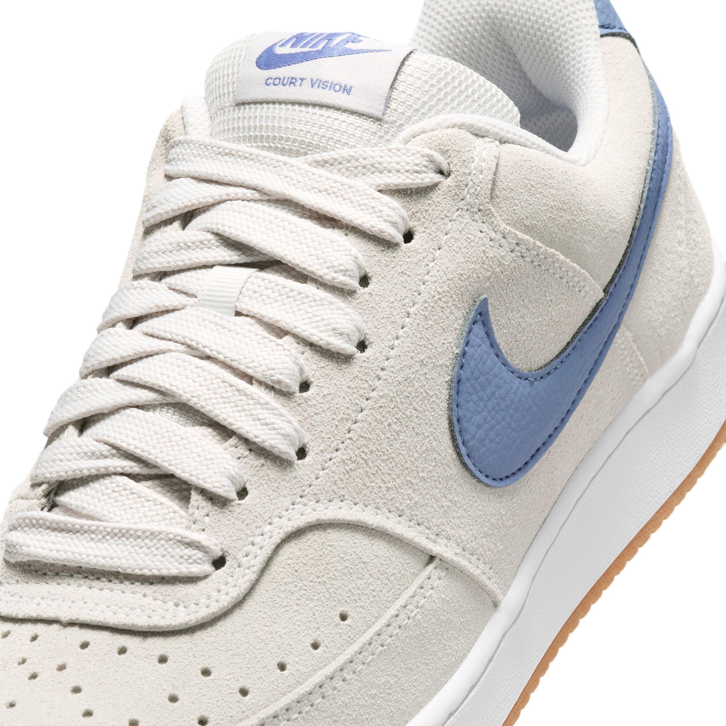 Nike Court Vision Low "Vast Grey/White/Gum Medium Brown/Diffused Blue" Men's Shoe - GREY/WHITE/MD BROWN/BLUE Thumbnail View 7