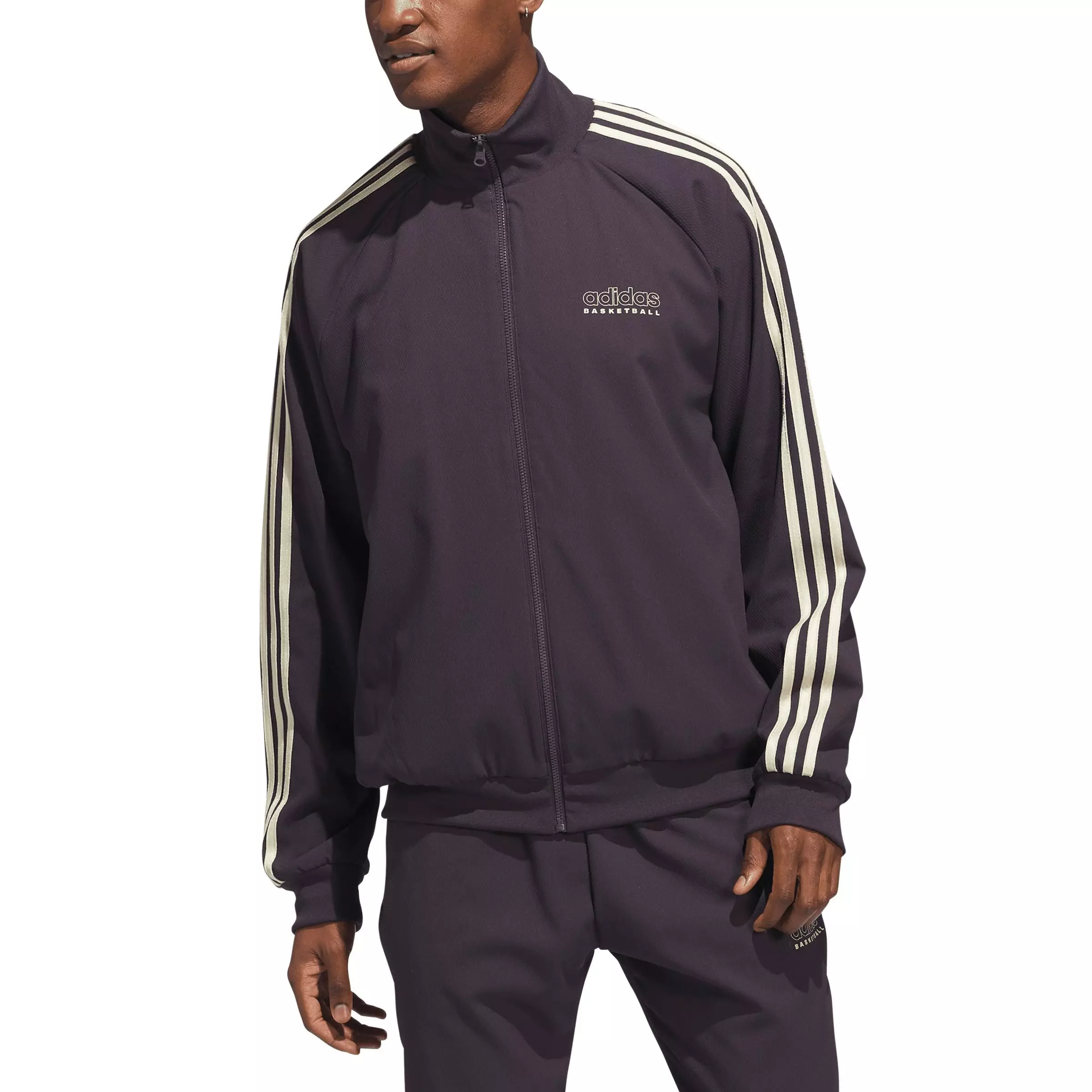 adidas Men's Basketball Select Jacket - Black - BLACK
